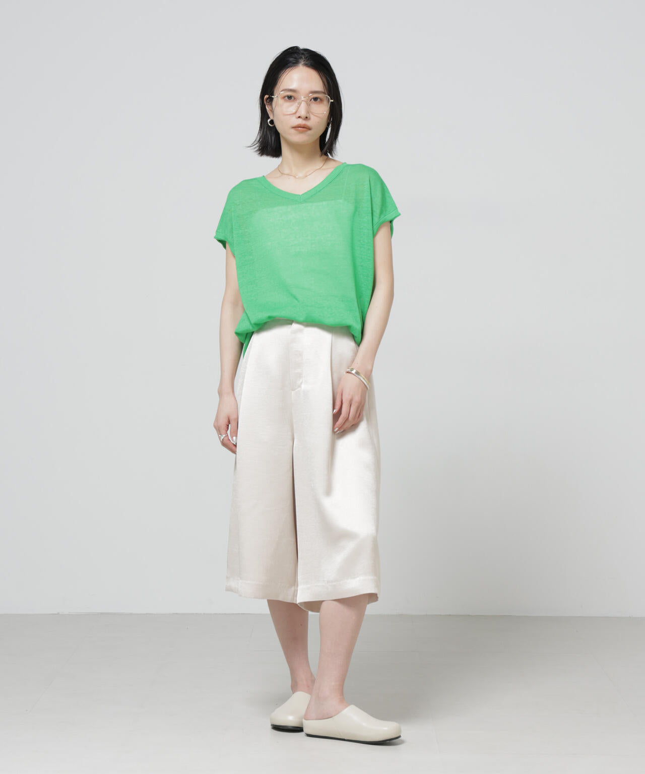 European Flax 2wayフレンチスリーブニット 6696122318