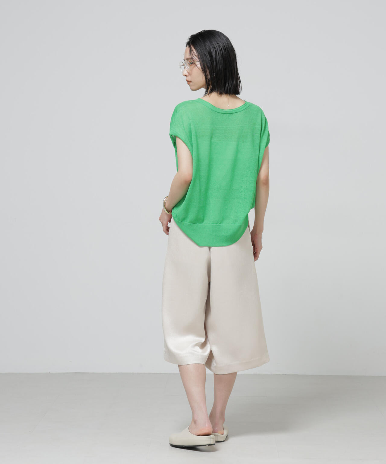 European Flax 2wayフレンチスリーブニット 6696122318