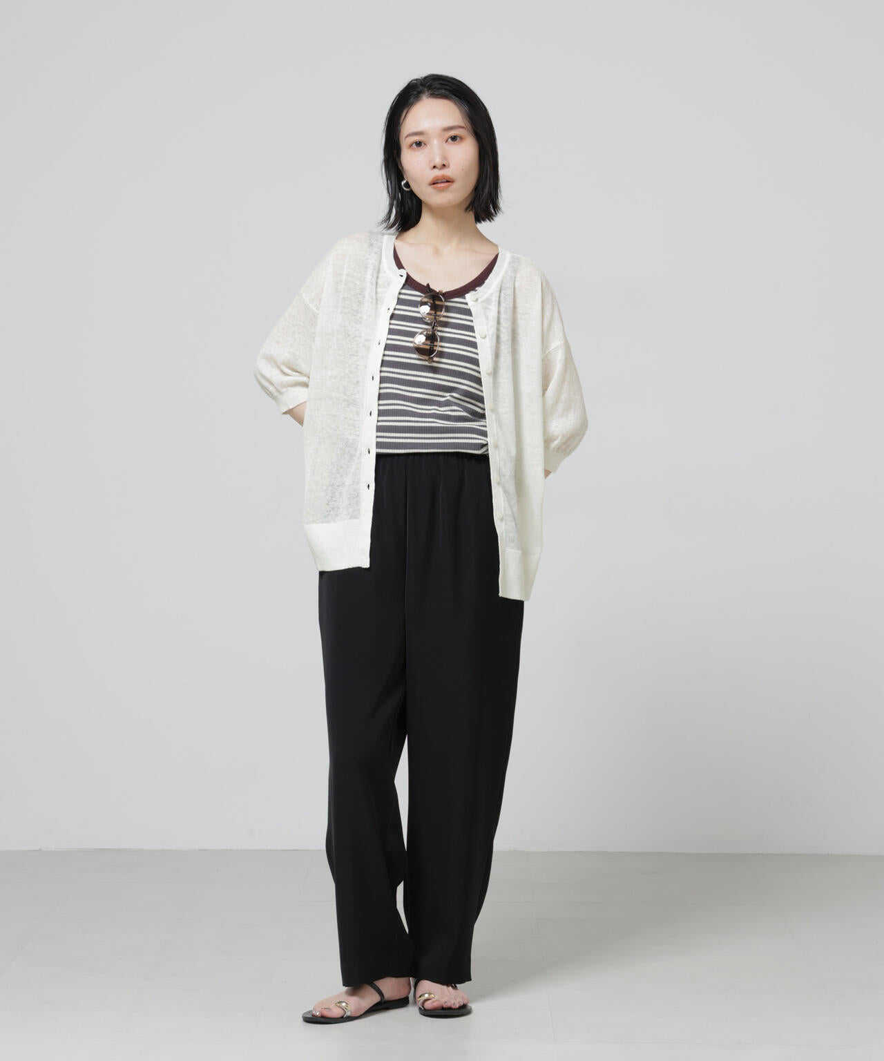 European Flax 2wayオーバーニットトップス 6696122319