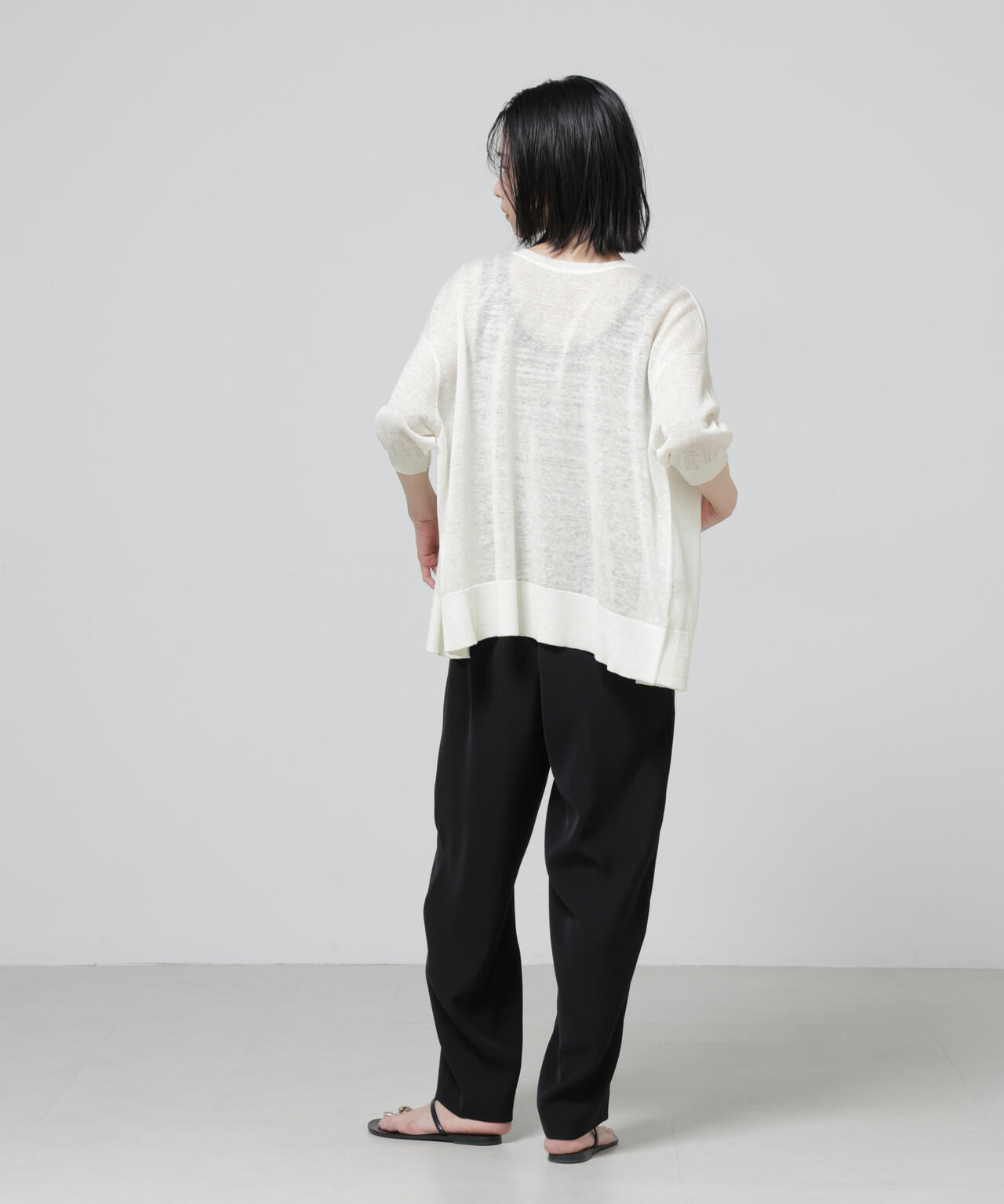 European Flax 2wayオーバーニットトップス 6696122319