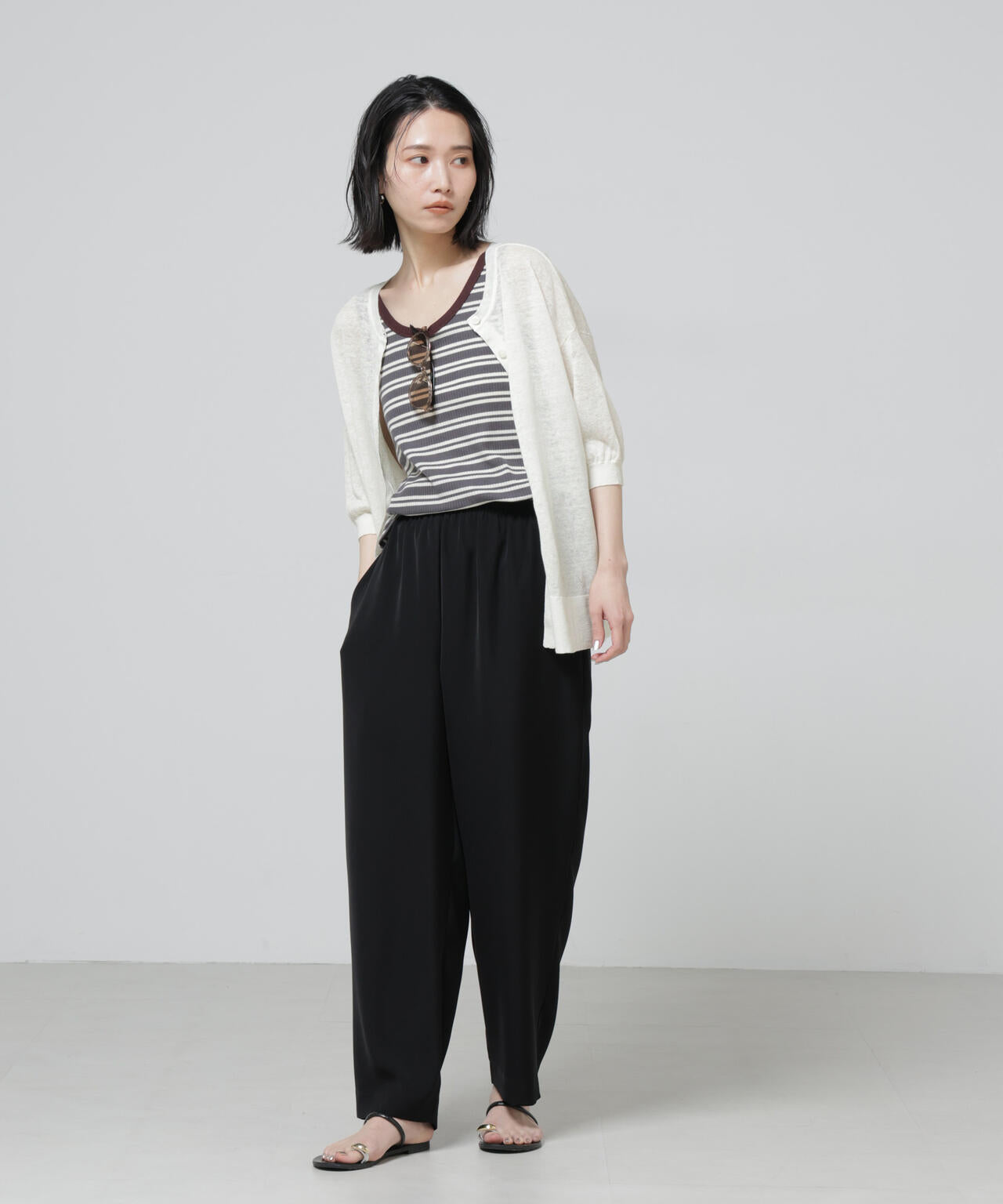 European Flax 2wayオーバーニットトップス 6696122319