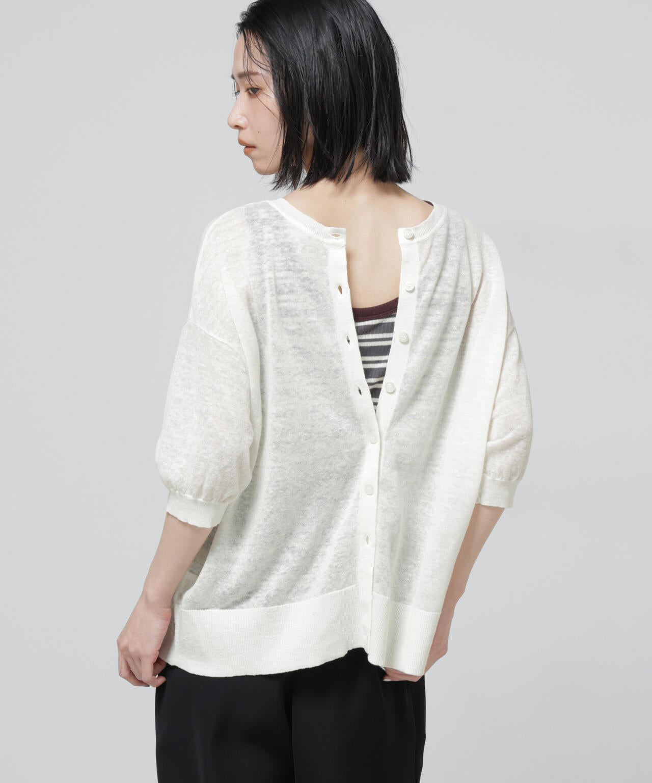 European Flax 2wayオーバーニットトップス 6696122319