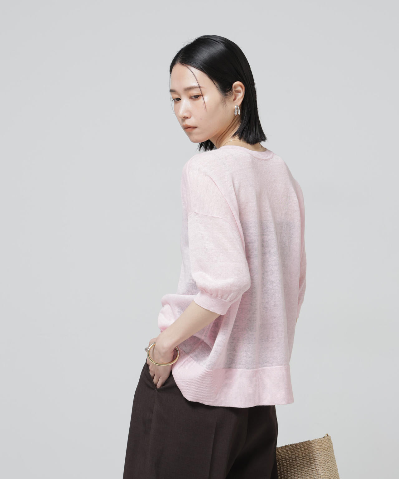 European Flax 2wayオーバーニットトップス 6696122319