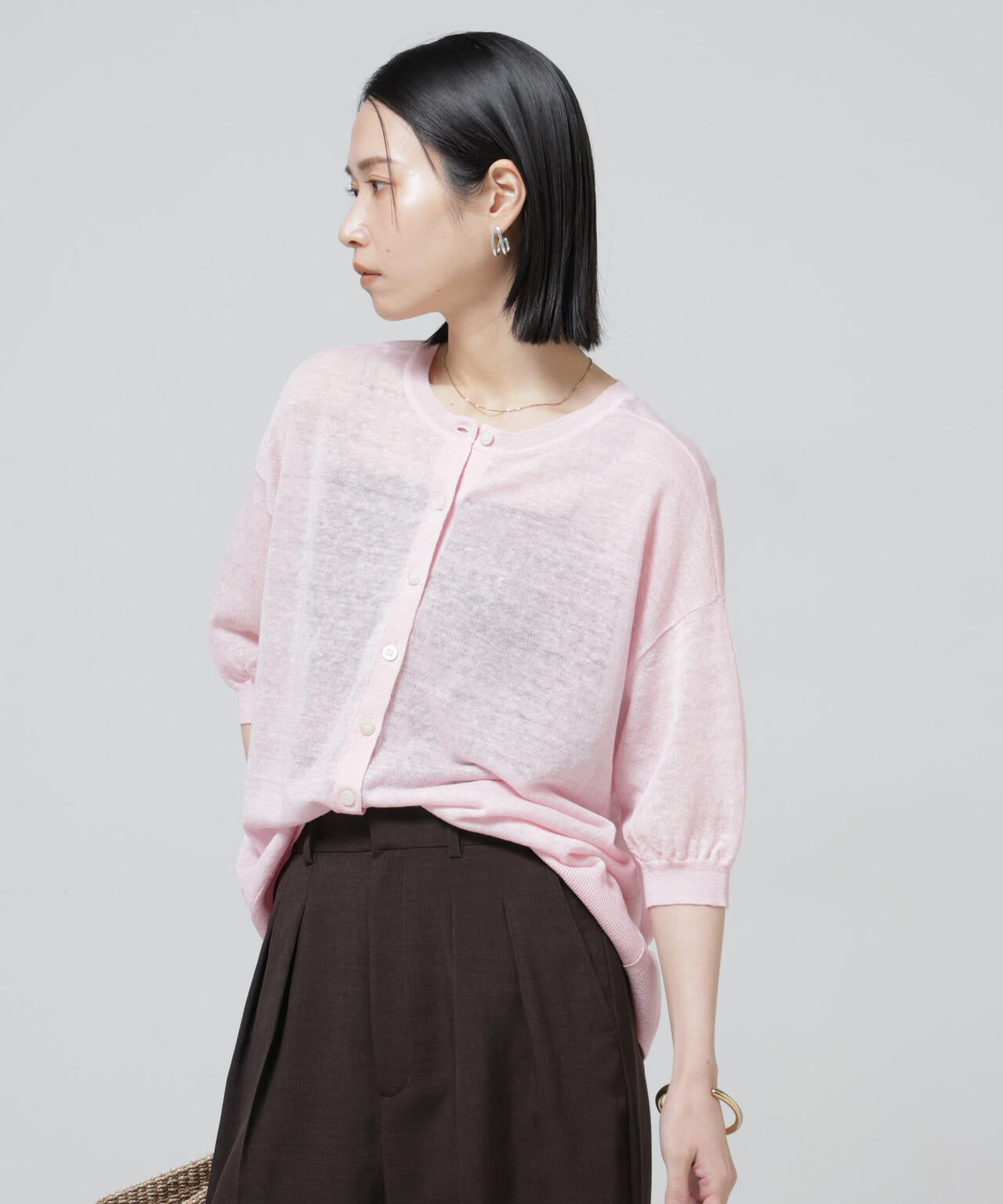 European Flax 2wayオーバーニットトップス 6696122319