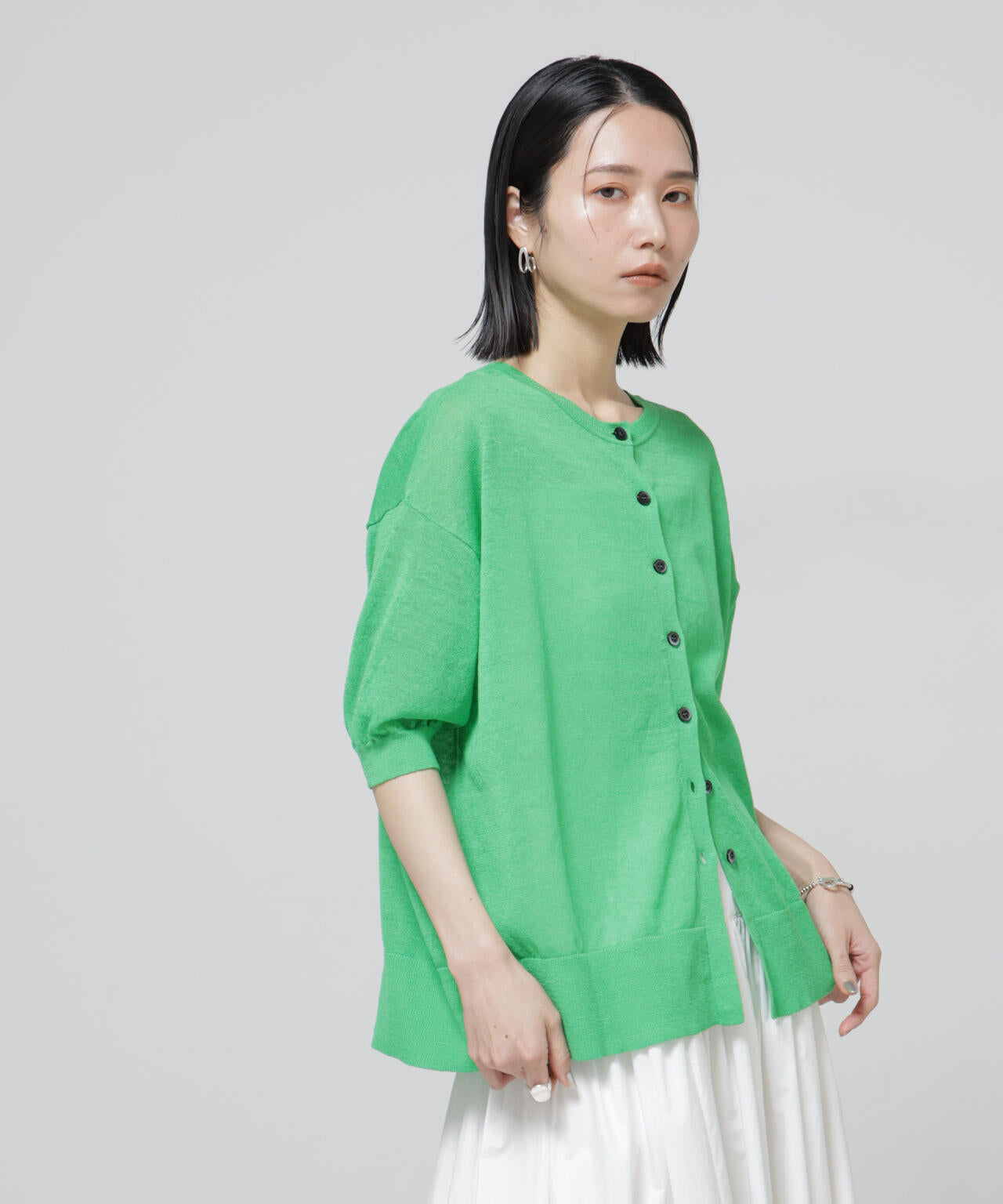 European Flax 2wayオーバーニットトップス