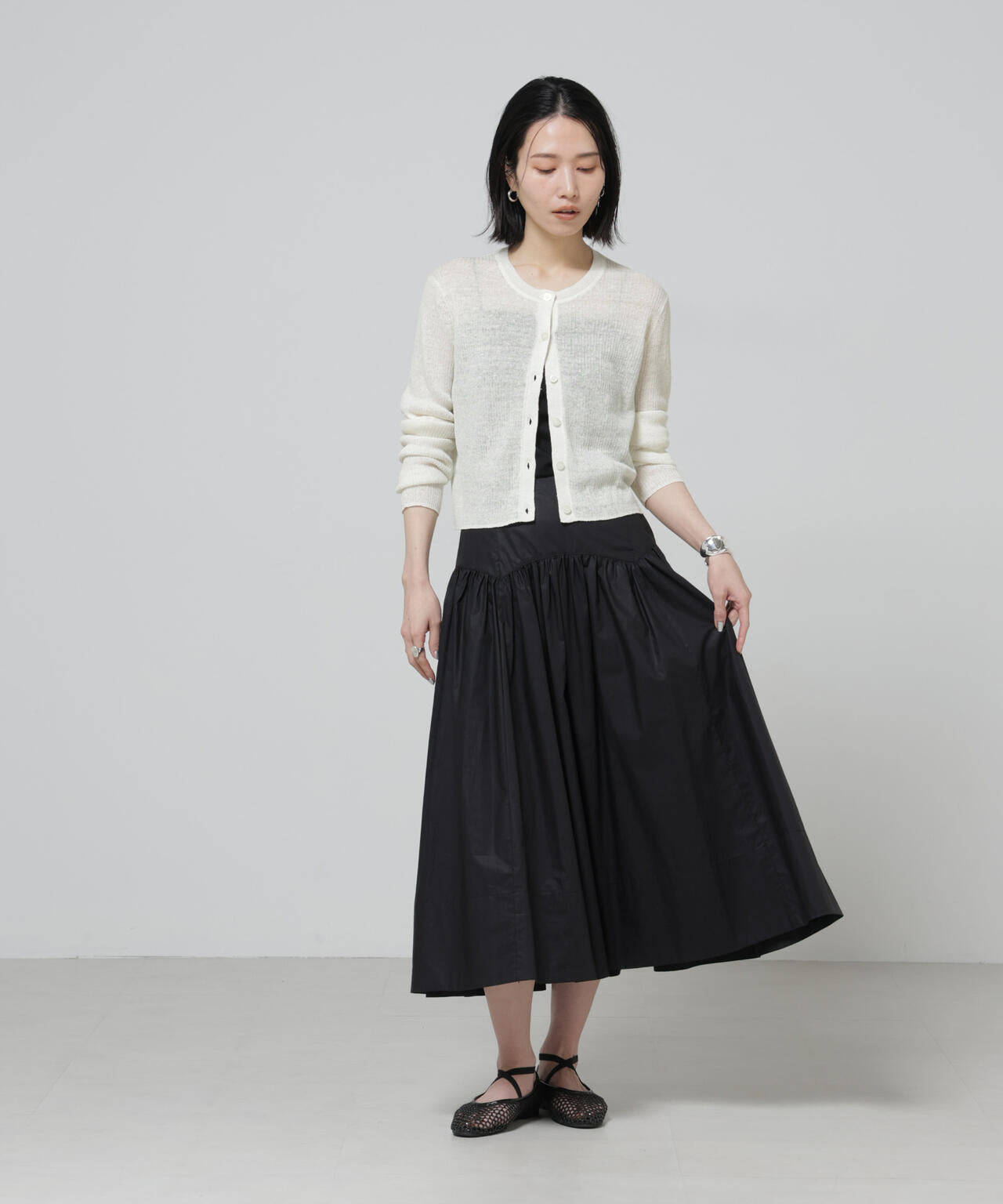 European Flax リブカーディガン 6696122320