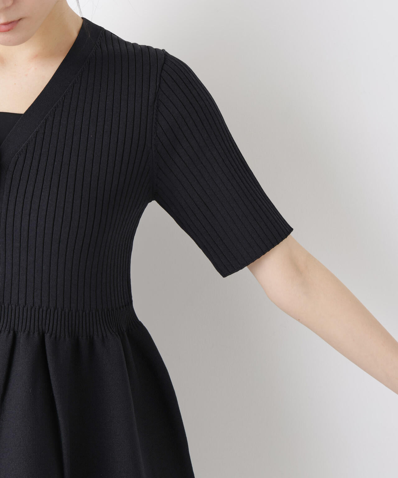 SUMMER VEIL KNIT ペプラム ニットカーディガン