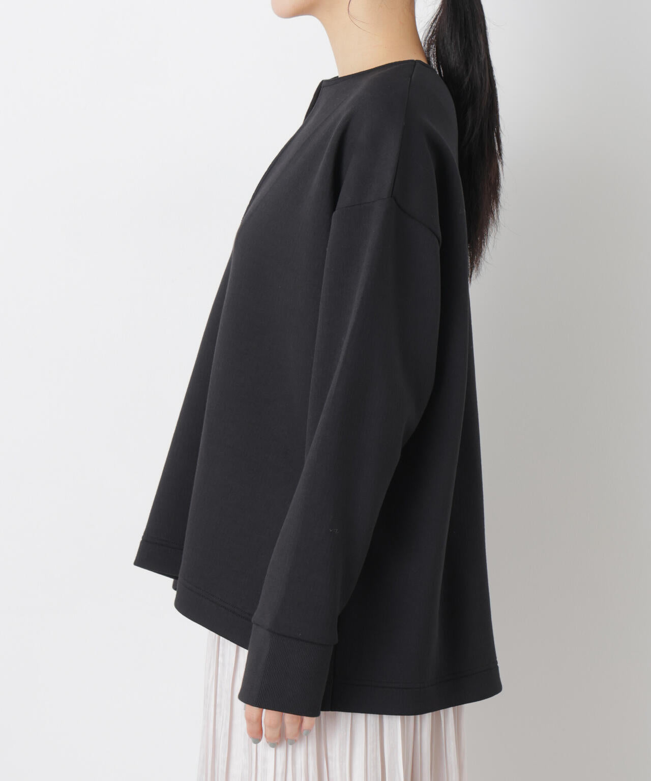 ダンボールカット キーネック スリット トップス