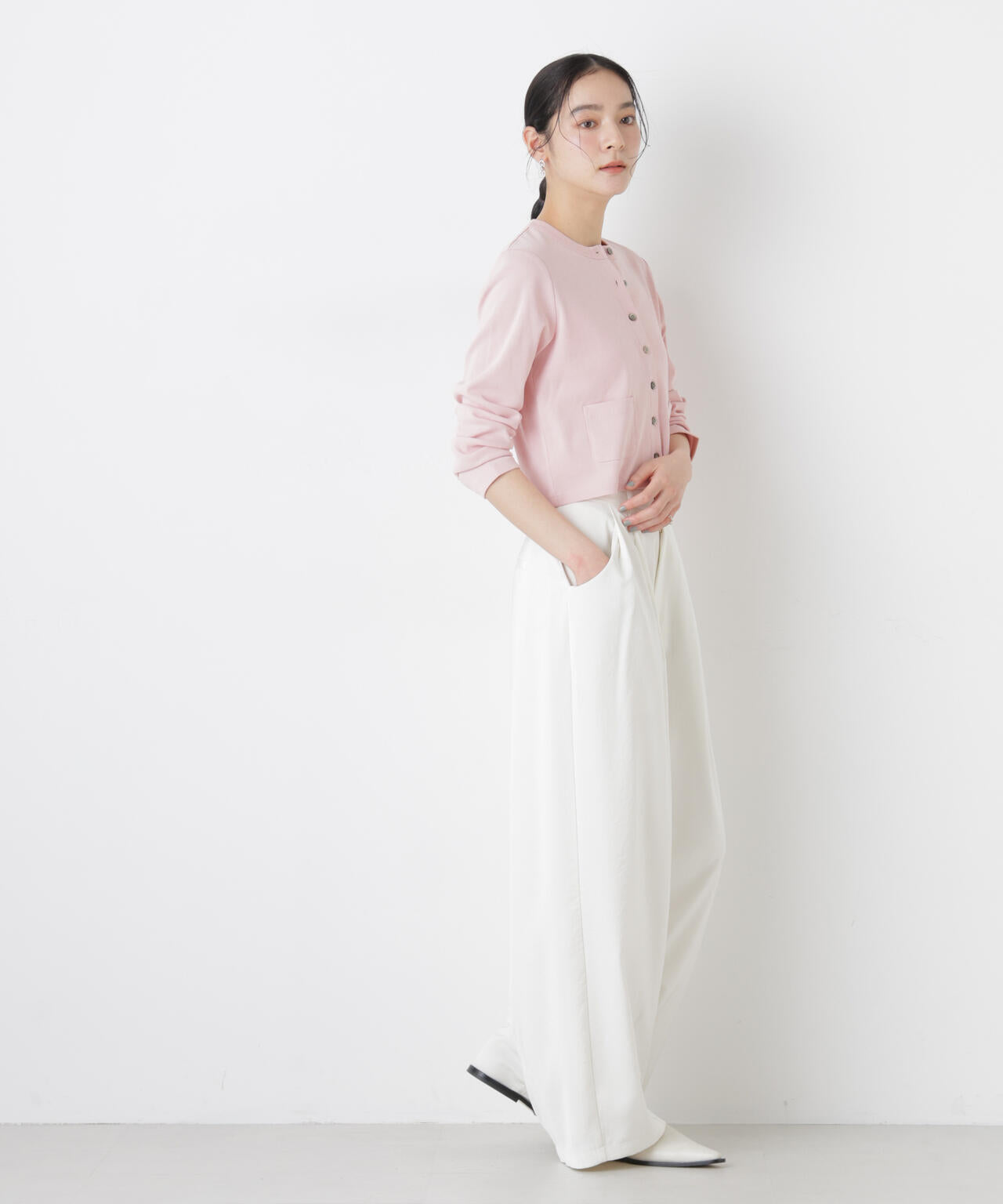 強撚コットンコンパクトカーディガン 6696123302