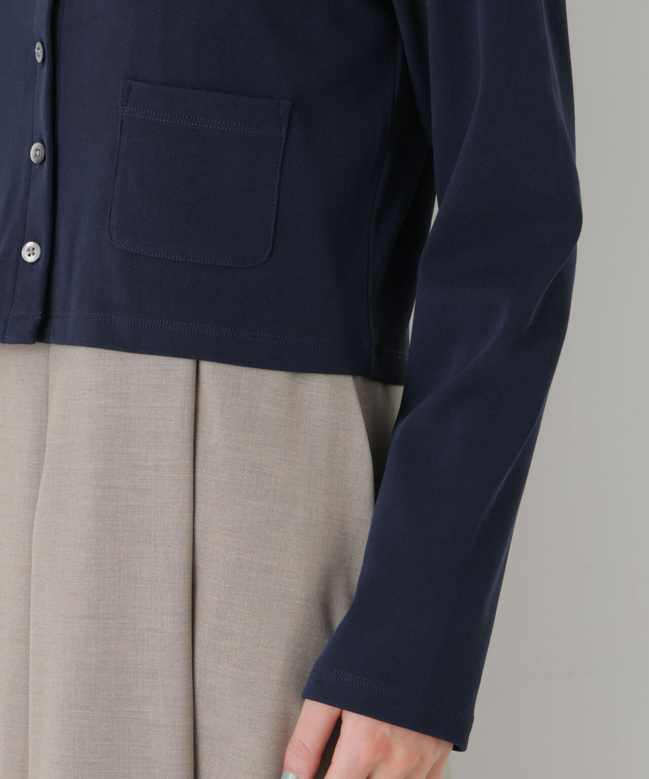 強撚コットンコンパクトカーディガン 6696123302