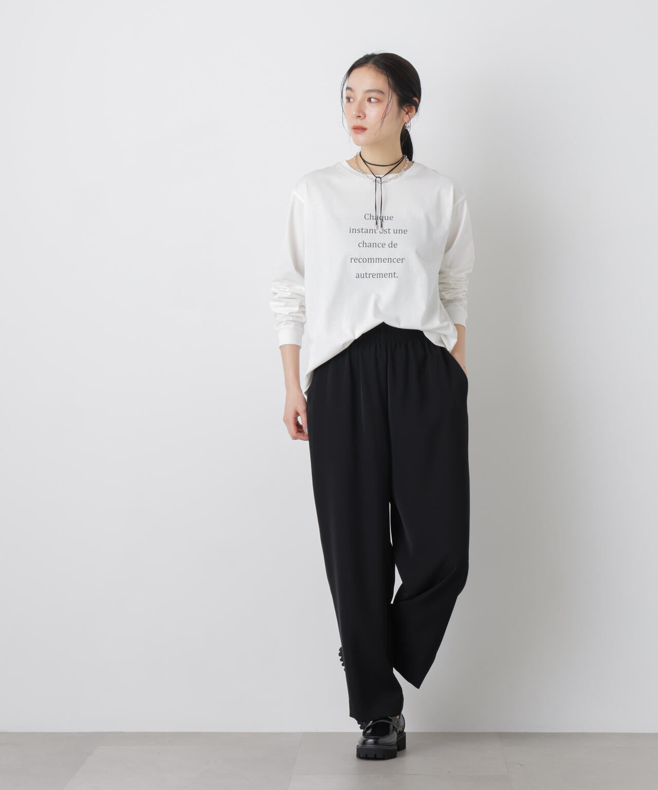 ロゴ プリン ロングスリーブ Tシャツ
