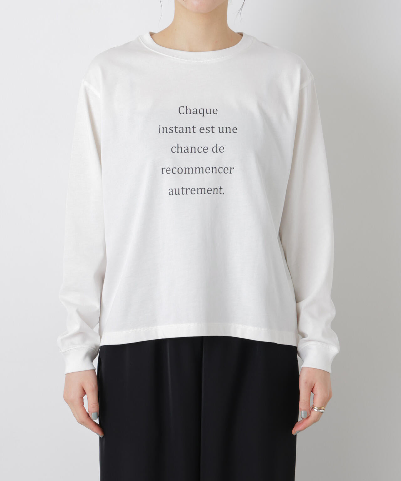 ロゴプリントロングスリーブTシャツ 6696123305