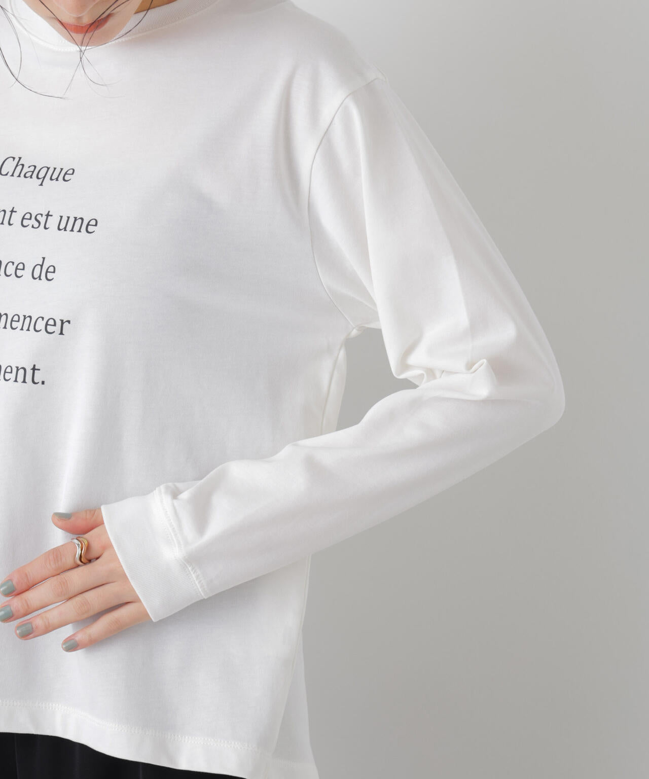 ロゴ プリン ロングスリーブ Tシャツ