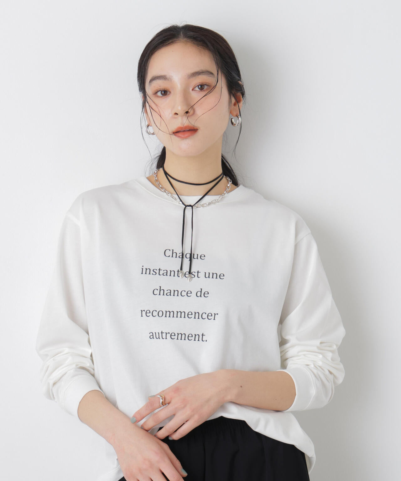 ロゴ プリン ロングスリーブ Tシャツ
