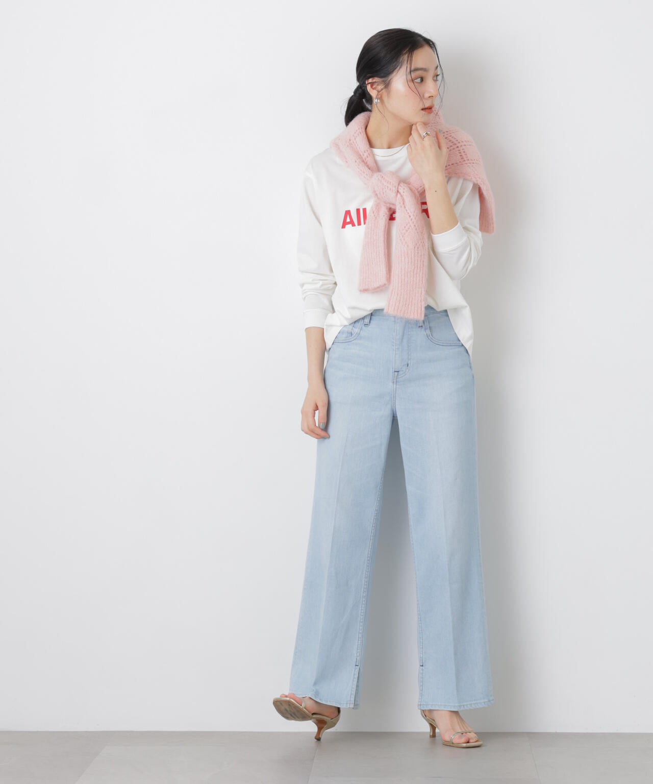 ロゴプリントロングスリーブTシャツ 6696123305