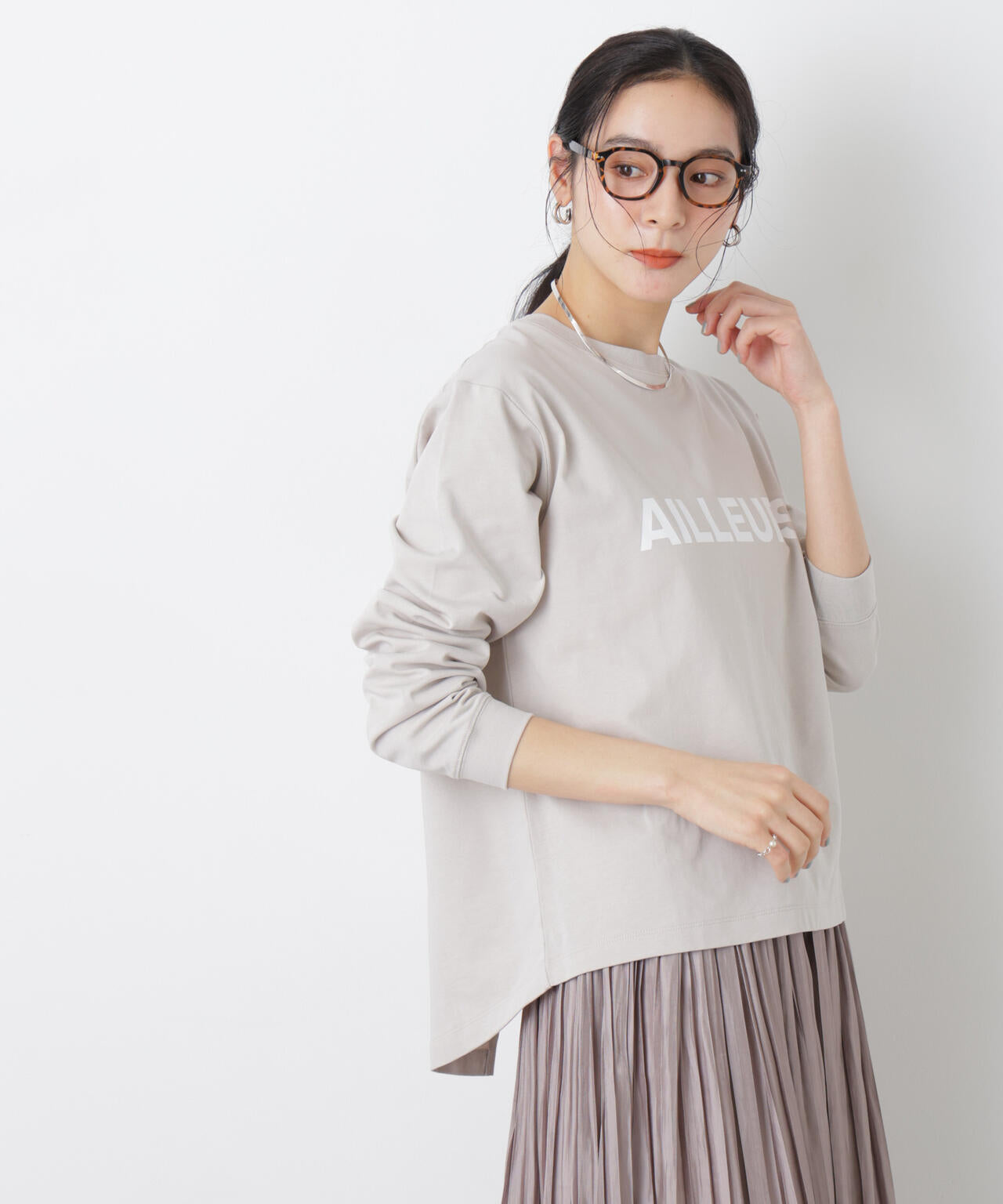 ロゴプリントロングスリーブTシャツ 6696123305