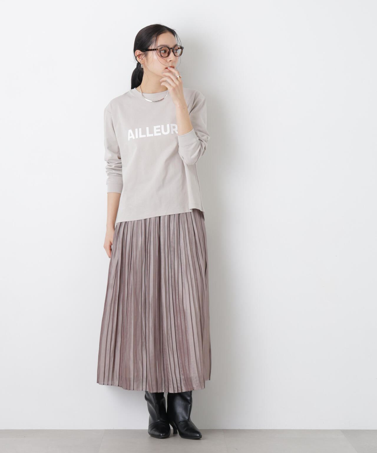 ロゴプリントロングスリーブTシャツ 6696123305