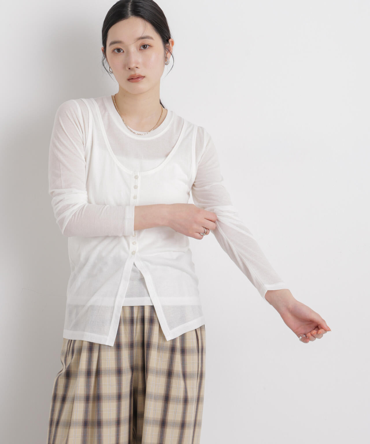 シアータンク＋ロンTレイヤードセット 6696123306