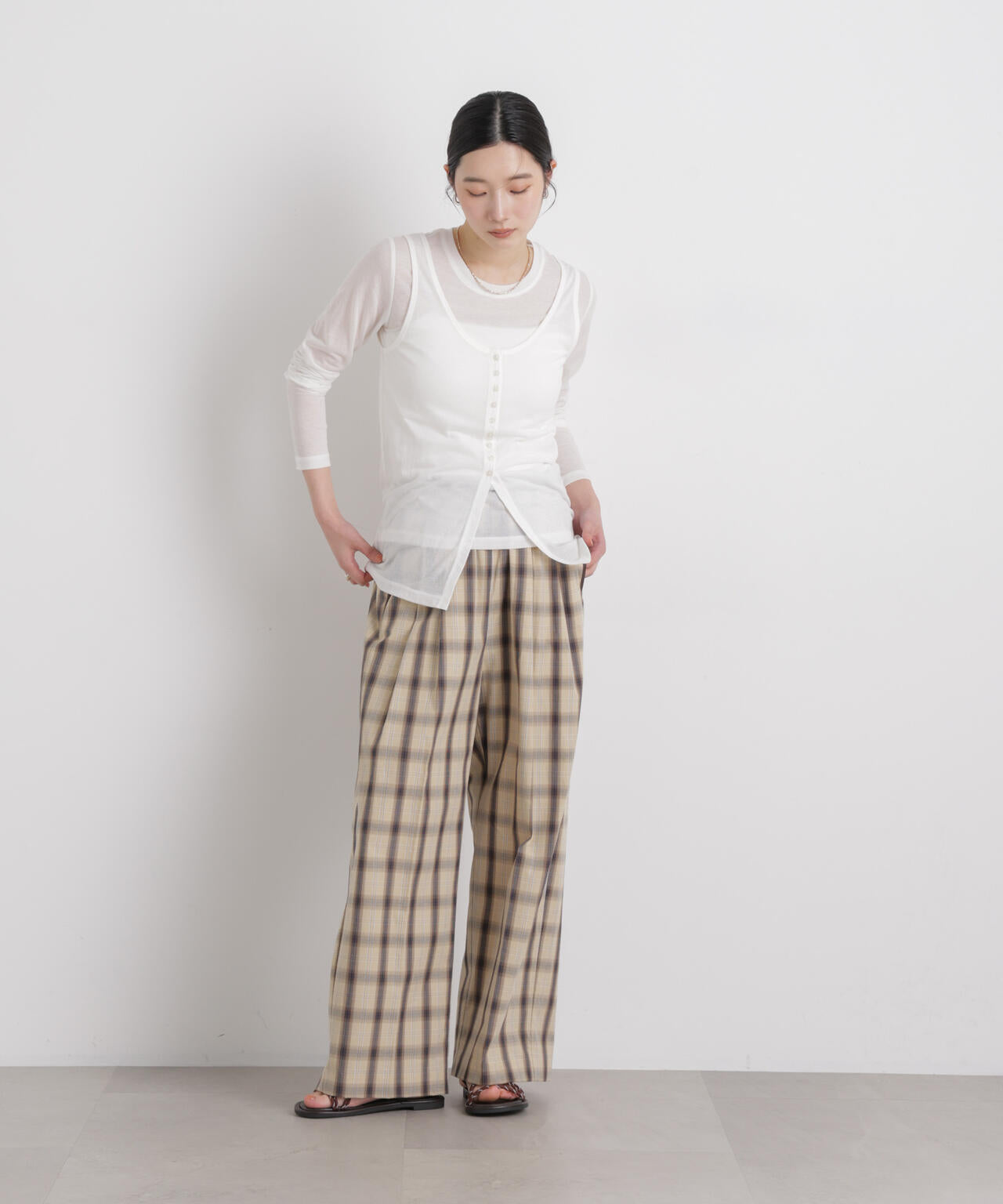 シアータンク＋ロンTレイヤードセット 6696123306