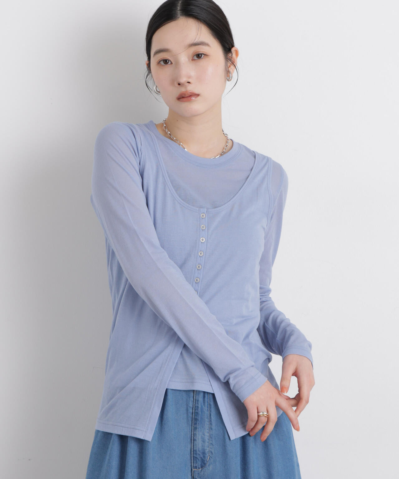 シアータンク＋ロンTレイヤードセット 6696123306