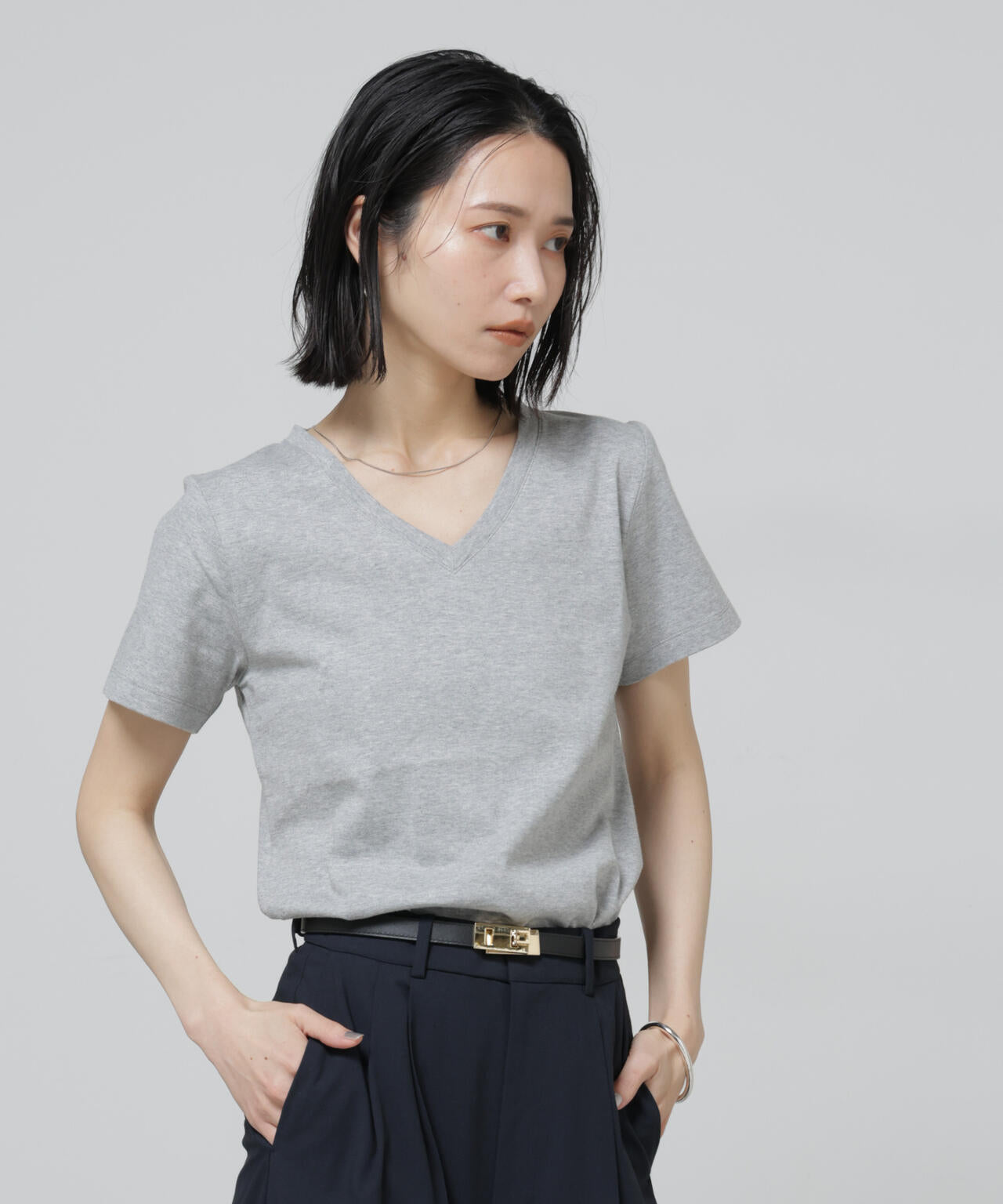 Anti Soaked(R) 汗染み防止VネックTシャツ 6696124301