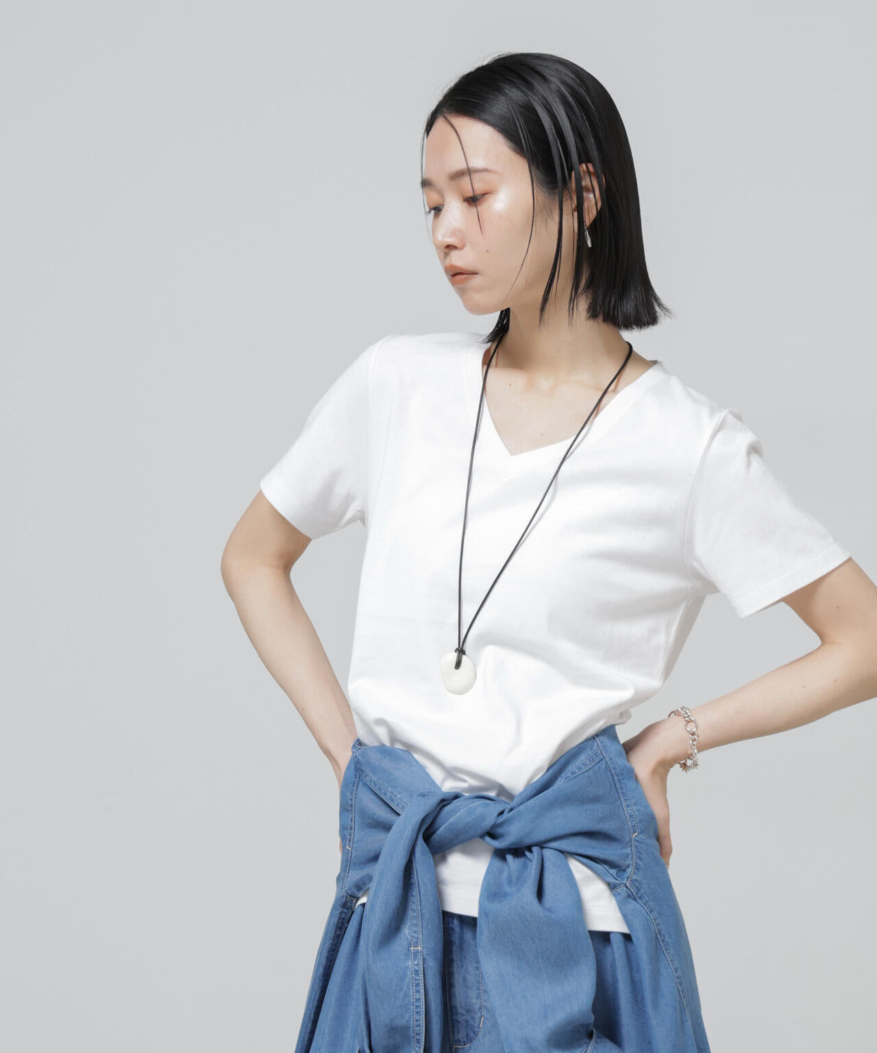 Anti Soaked(R) 汗染み防止VネックTシャツ 6696124301