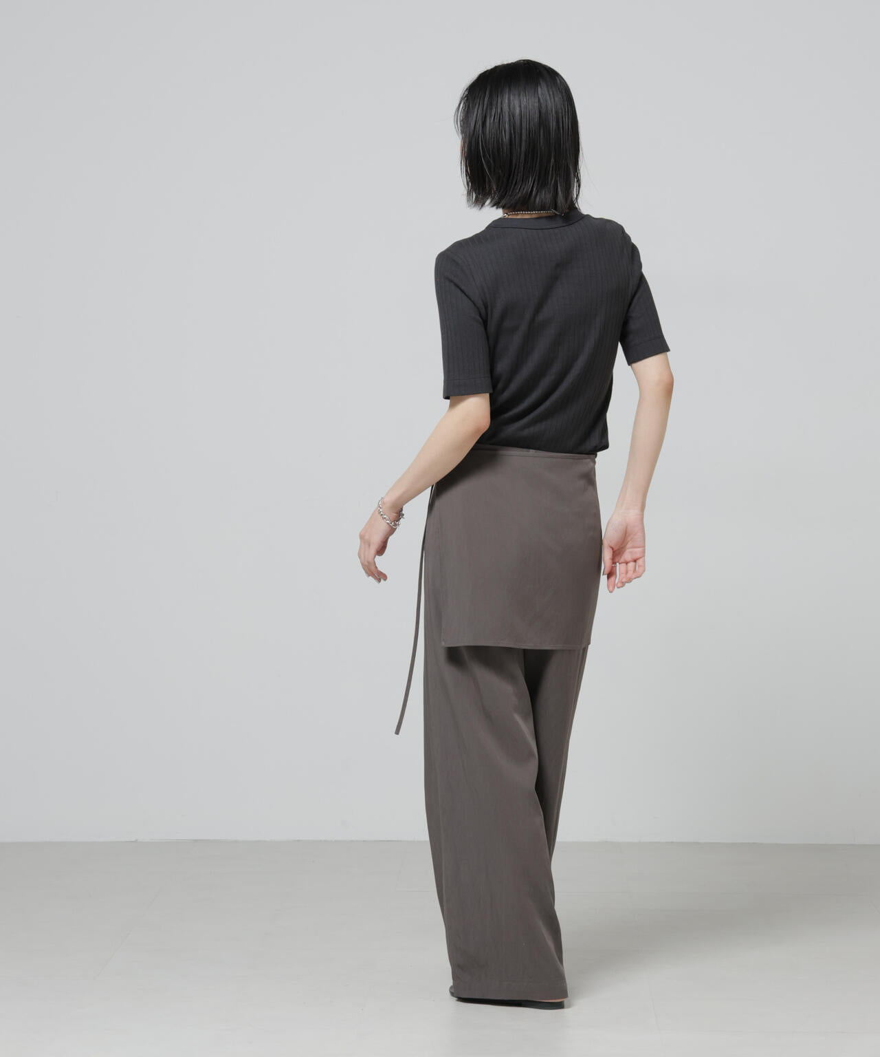 Anti Soaked(R) 汗染み防止クルーネックリブTシャツ 6696124304