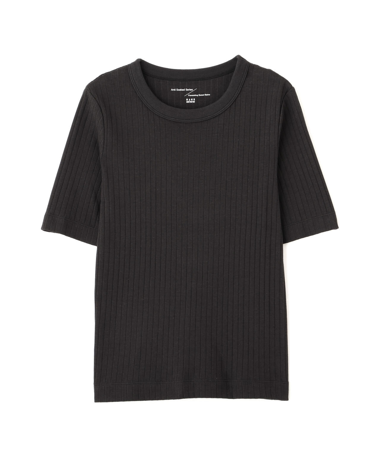 Anti Soaked(R) 汗染み防止クルーネックリブTシャツ 6696124304