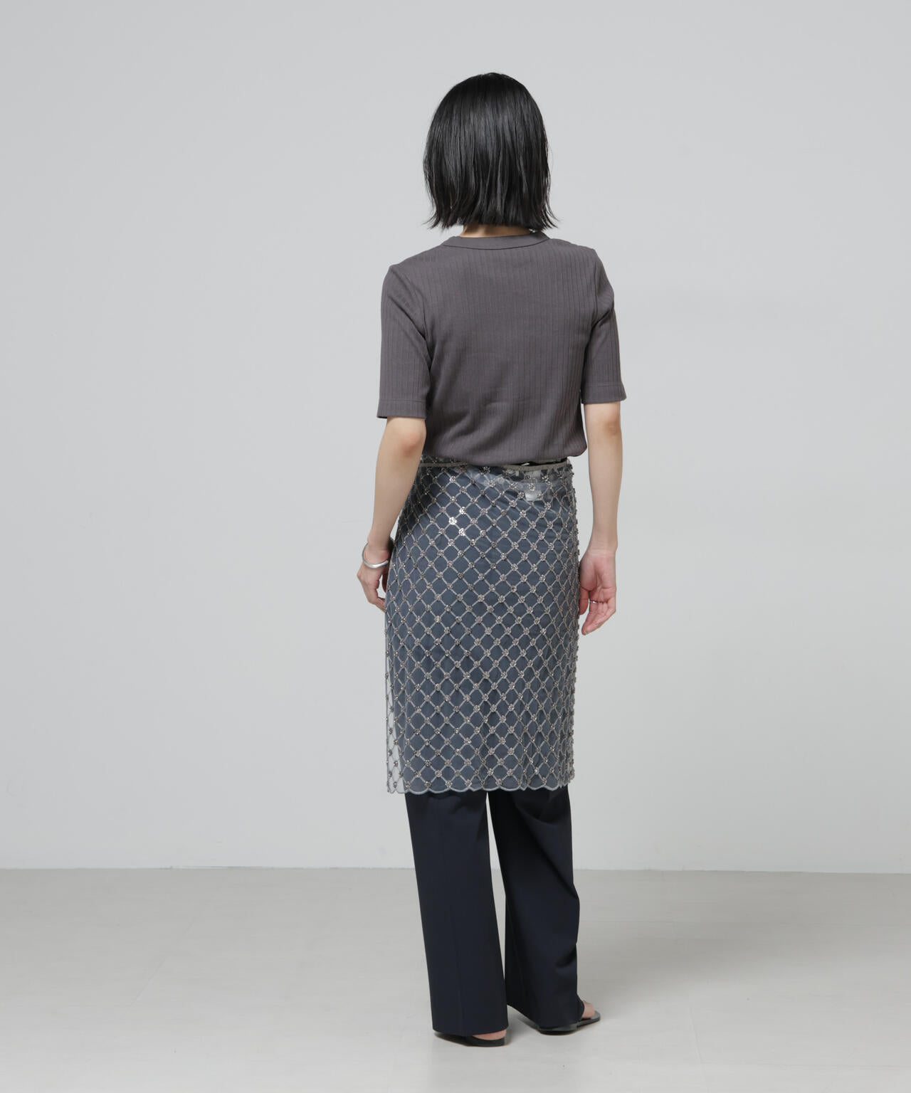 Anti Soaked(R) 汗染み防止クルーネックリブTシャツ 6696124304