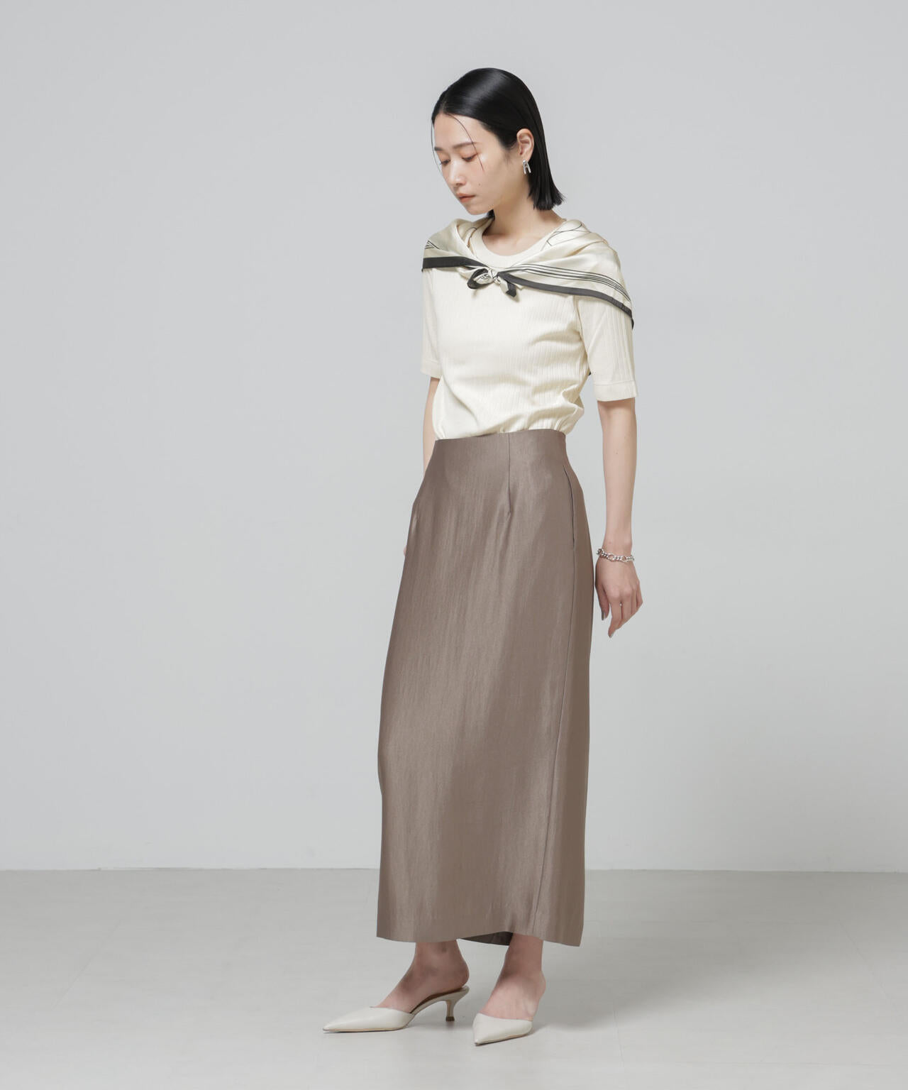 Anti Soaked(R) 汗染み防止クルーネックリブTシャツ 6696124304