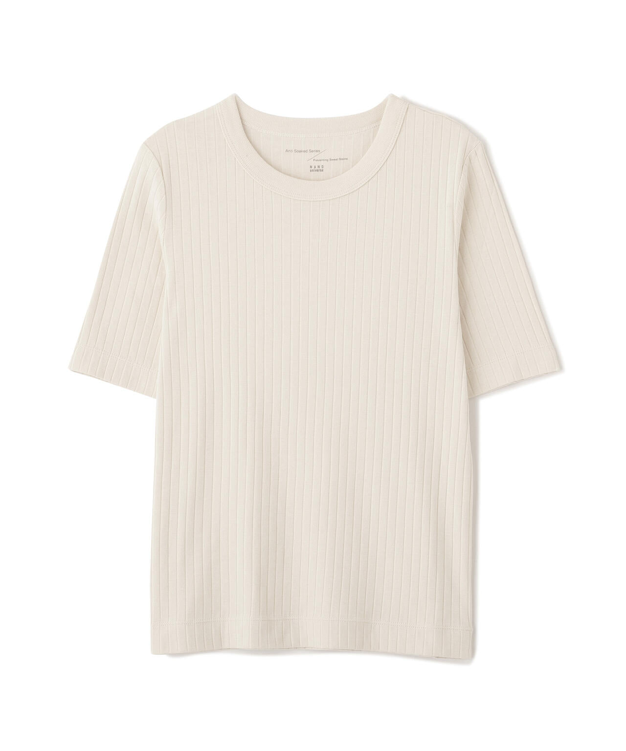 Anti Soaked(R) 汗染み防止クルーネックリブTシャツ 6696124304