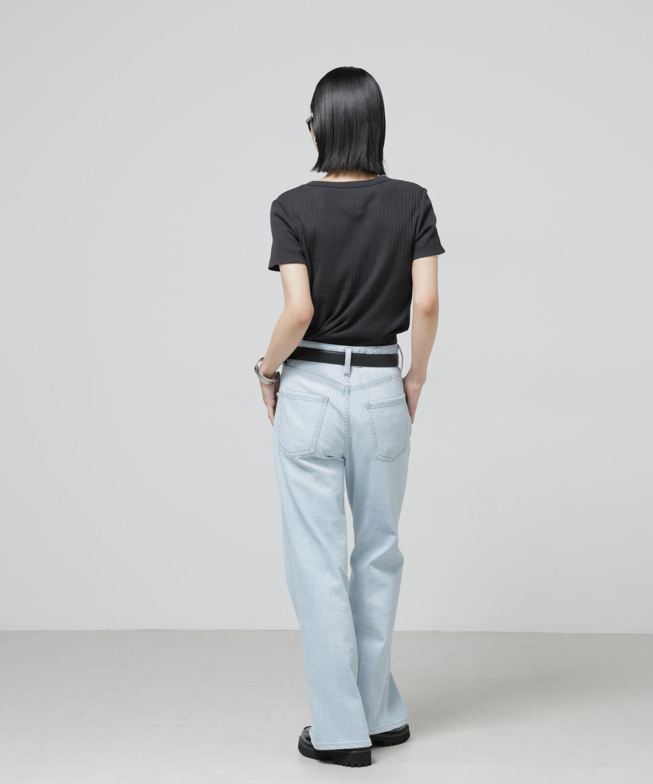 Anti Soaked(R) 汗染み防止コンパクトリブTシャツ 6696124305