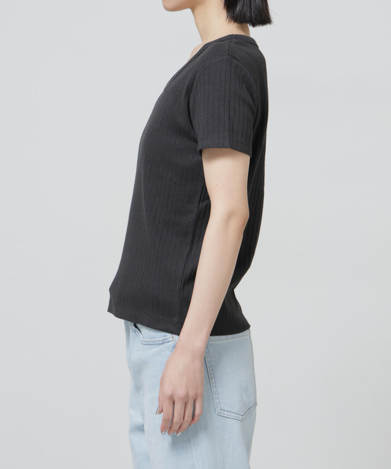 Anti Soaked(R) 汗染み防止コンパクトリブTシャツ 6696124305