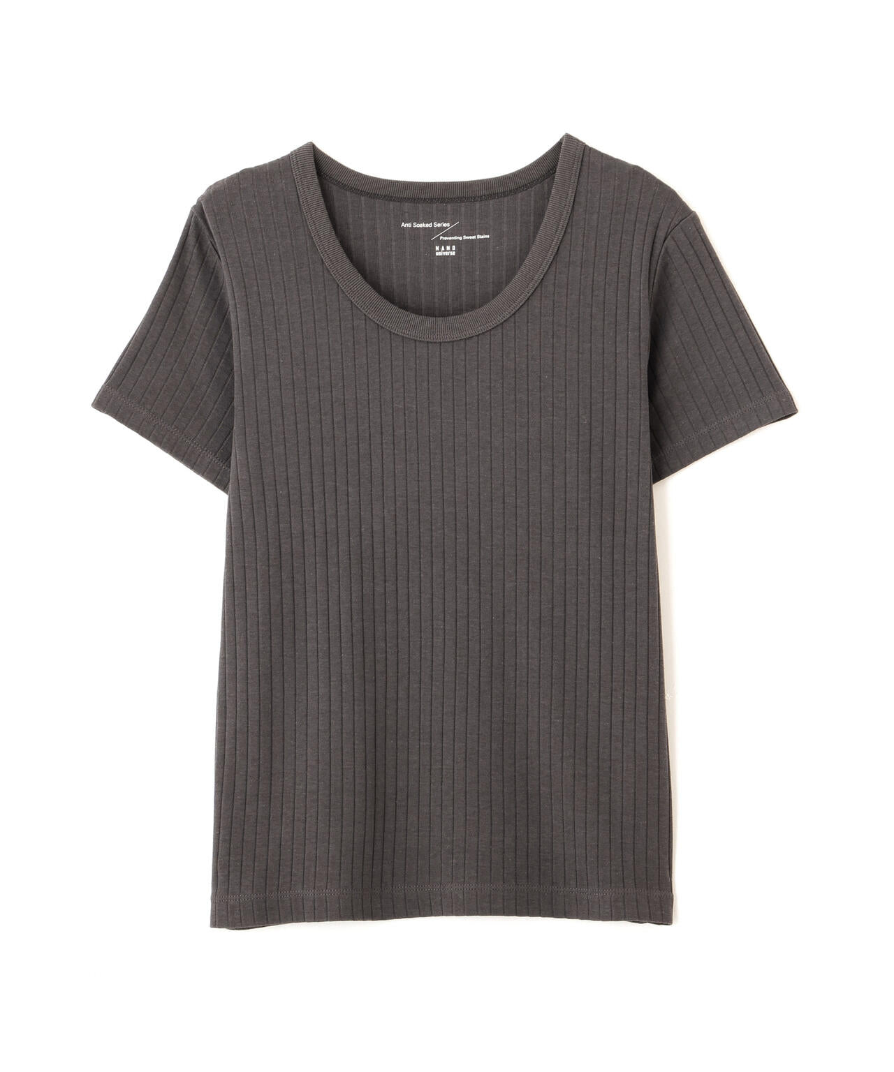 Anti Soaked(R) 汗染み防止コンパクトリブTシャツ 6696124305