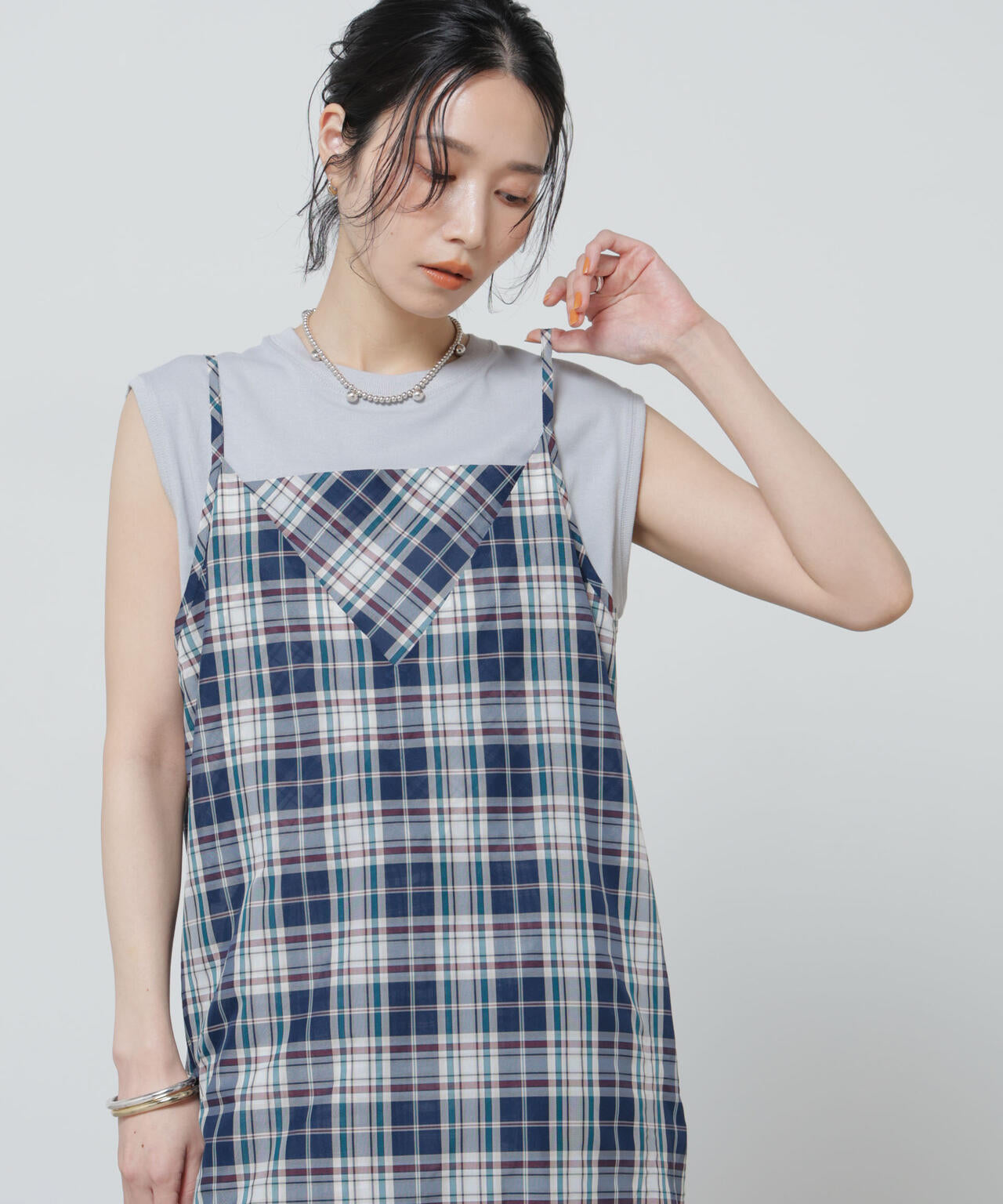 Anti Soaked(R) 汗染み防止 カラフル ノースリ Tシャツ