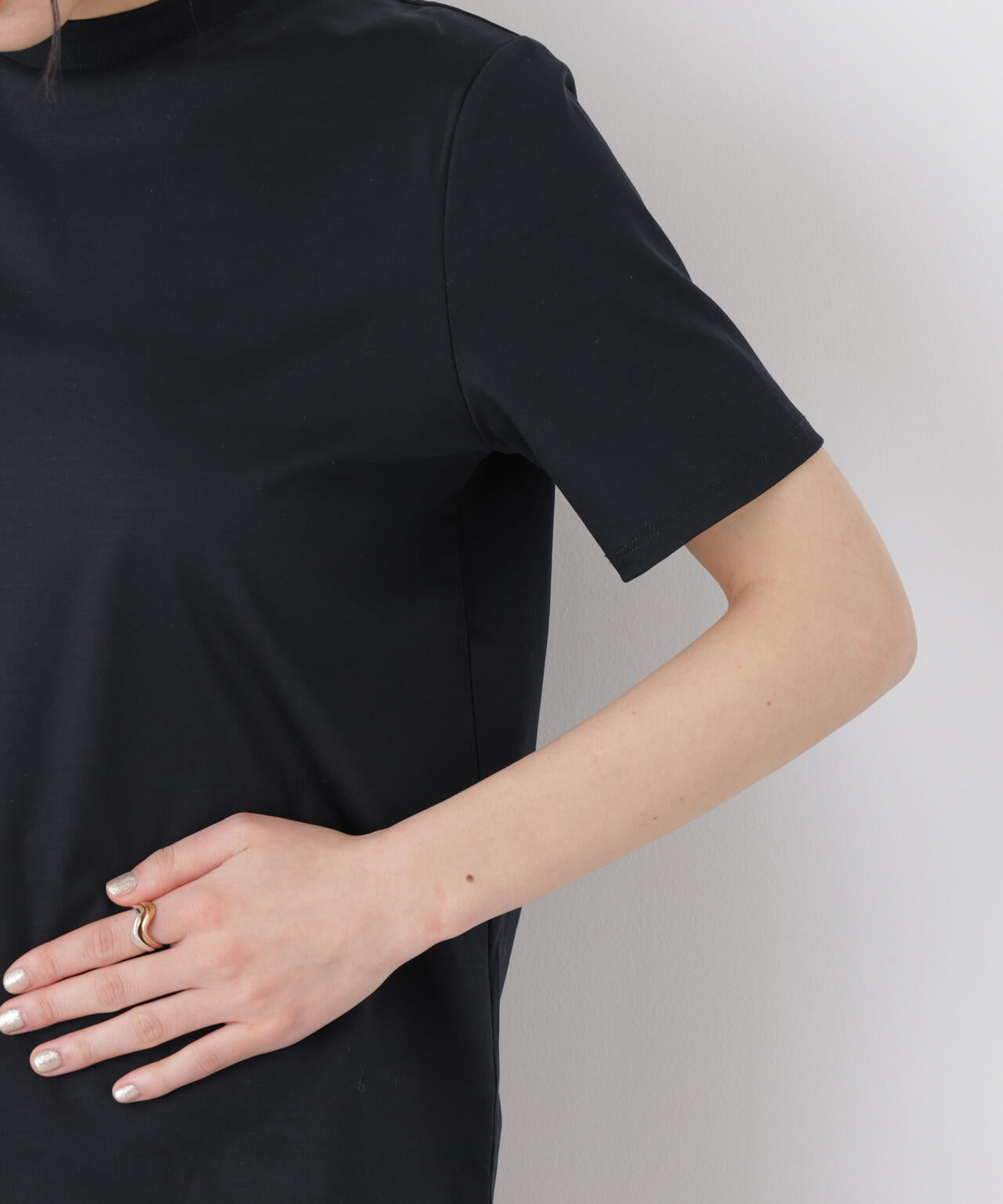 DressT/シルケットスムースモックネックTシャツ 6696124309