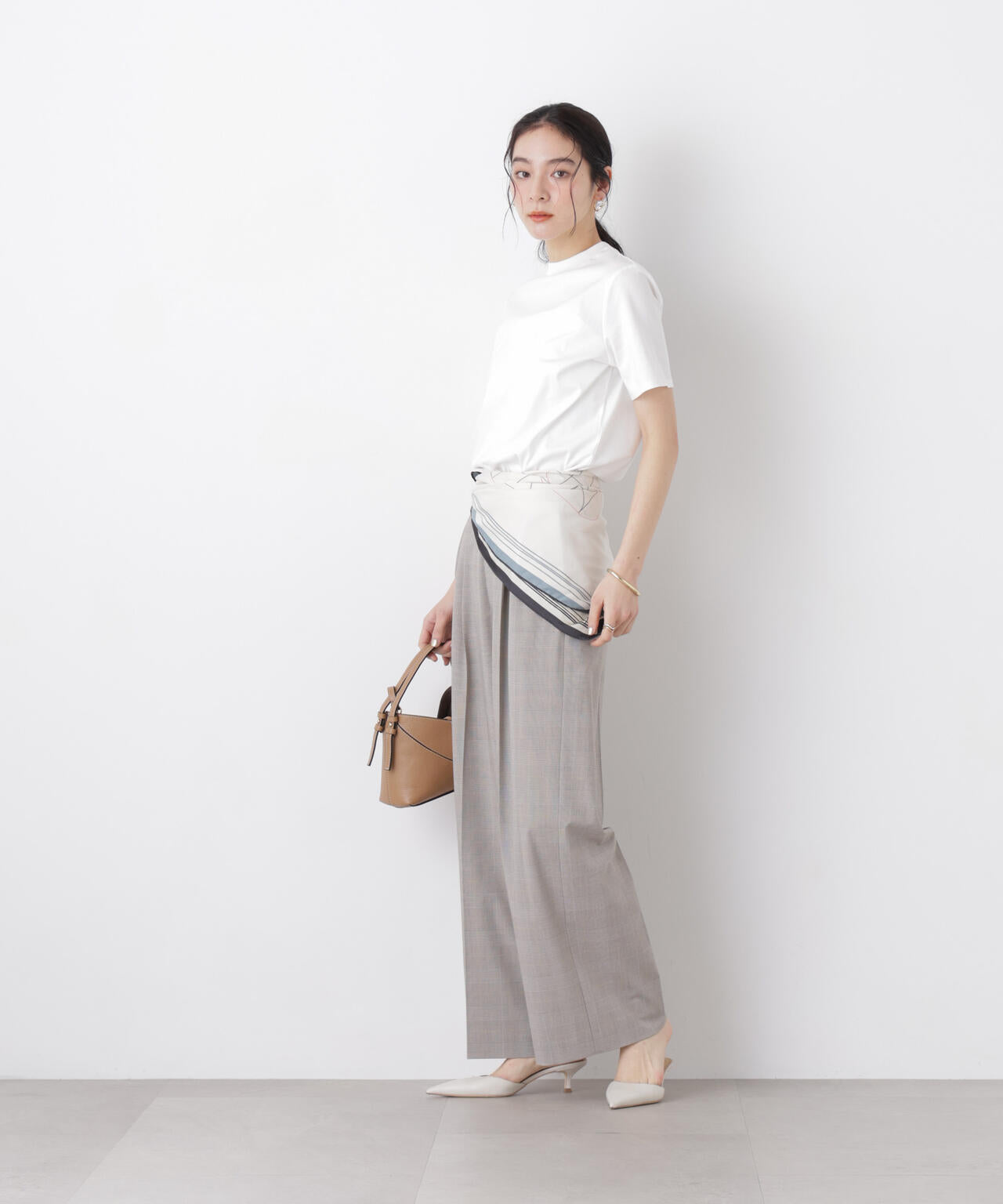 DressT/シルケットスムースモックネックTシャツ 6696124309