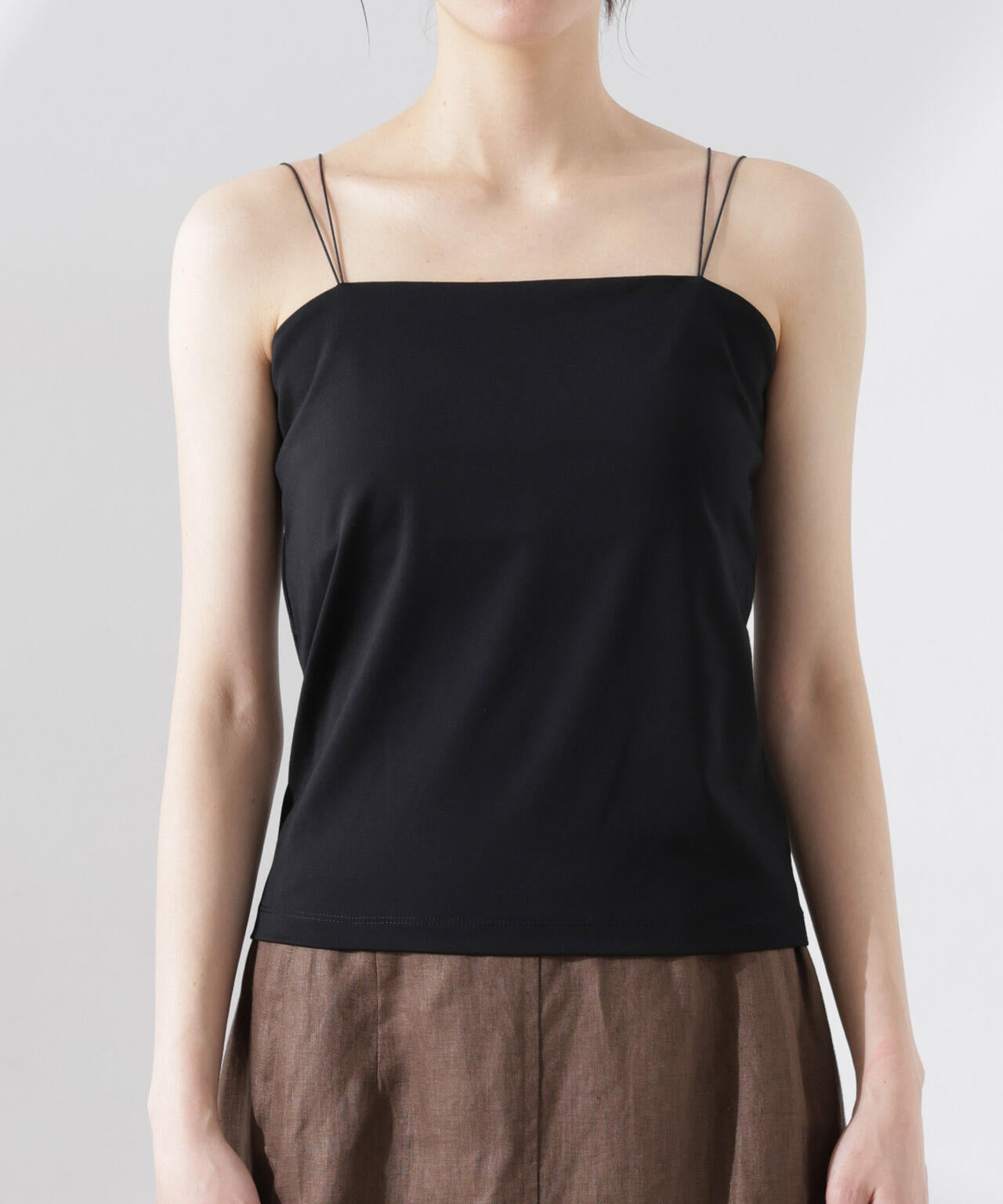 ストレッチポンチカップ付きベアトップキャミソール 6696124313