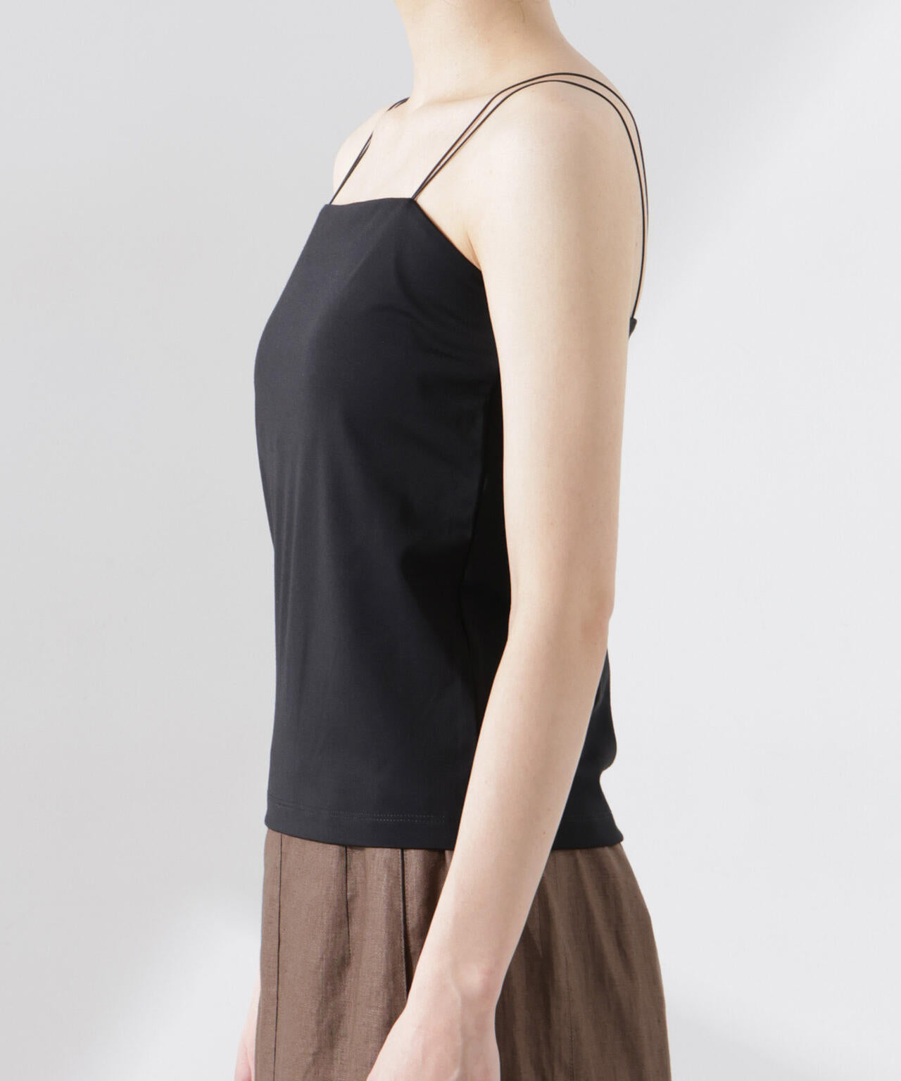 ストレッチポンチカップ付きベアトップキャミソール 6696124313