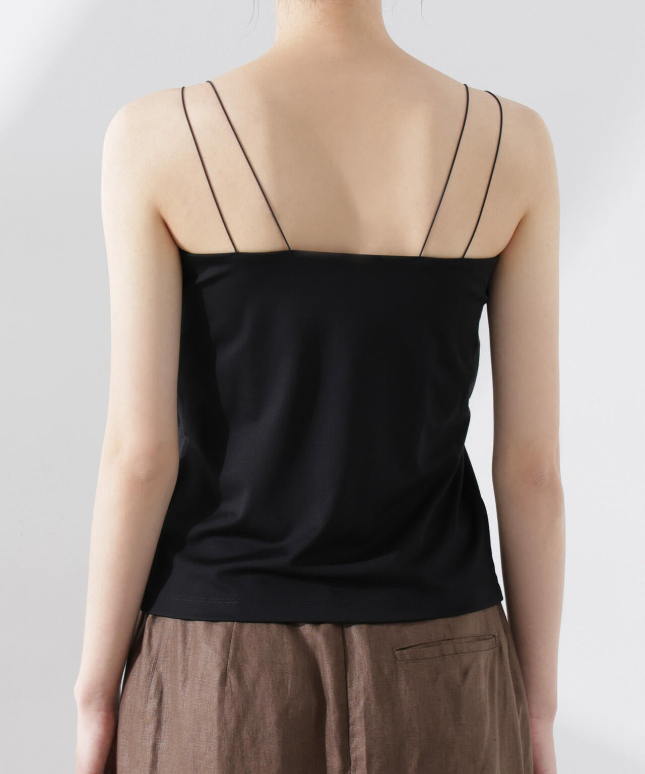 ストレッチポンチカップ付きベアトップキャミソール 6696124313