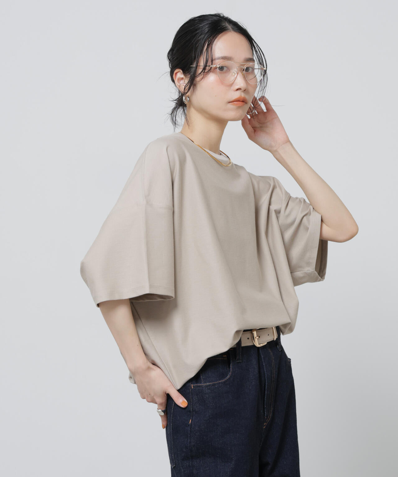 「Meaningful Continuity」coveross(R)ツイル調冷感プレーティング天竺Tシャツ 6696124314