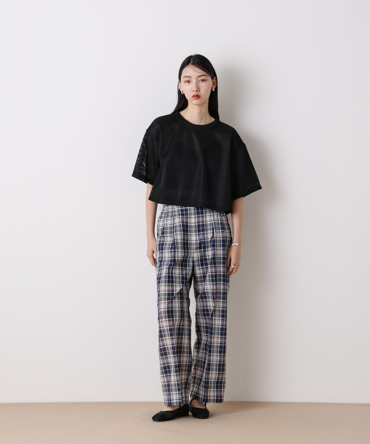 ＜KOWGA＞メッシュ ショートスリーブ トップス STEVELOUR」シアー メッシュ ショート トップス ( セットアップ 可)