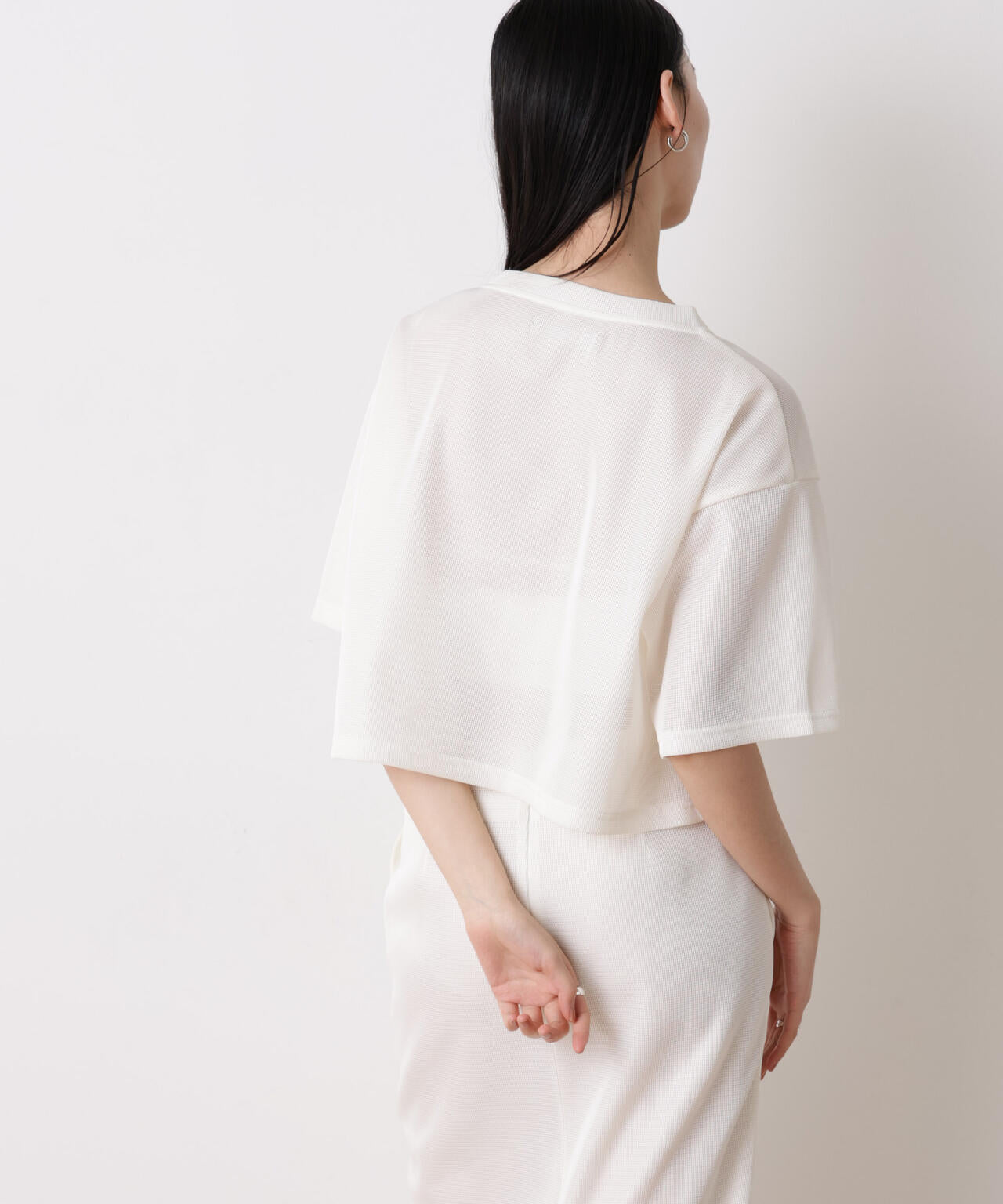 STEVELOUR」シアー メッシュ ショート トップス ( セットアップ 可)
