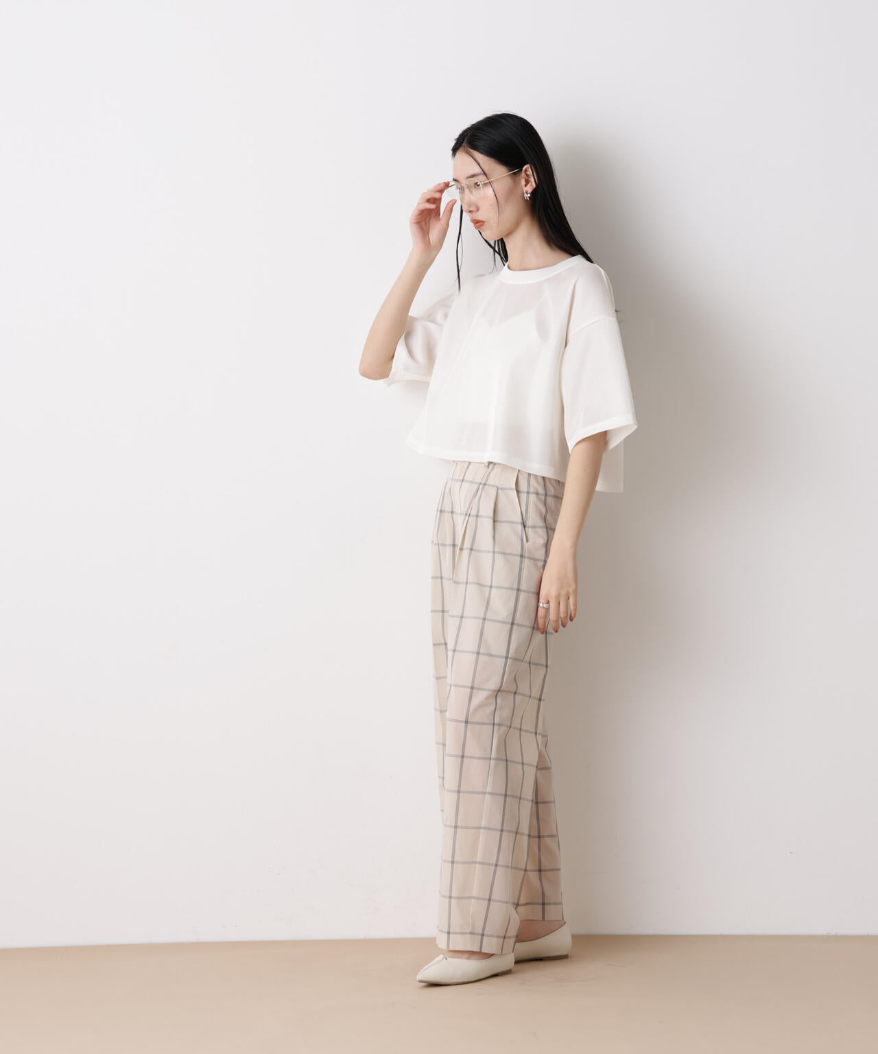 「STEVELOUR」シアーメッシュショートトップス(セットアップ可) 6696124319