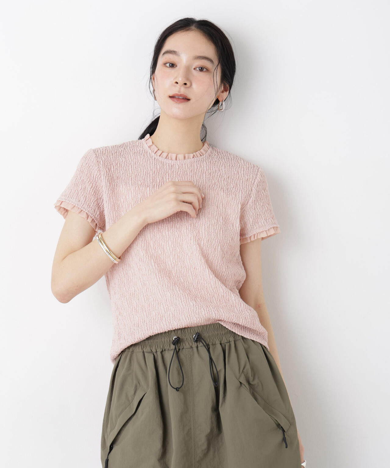 ランダムリンクルフリルトップス