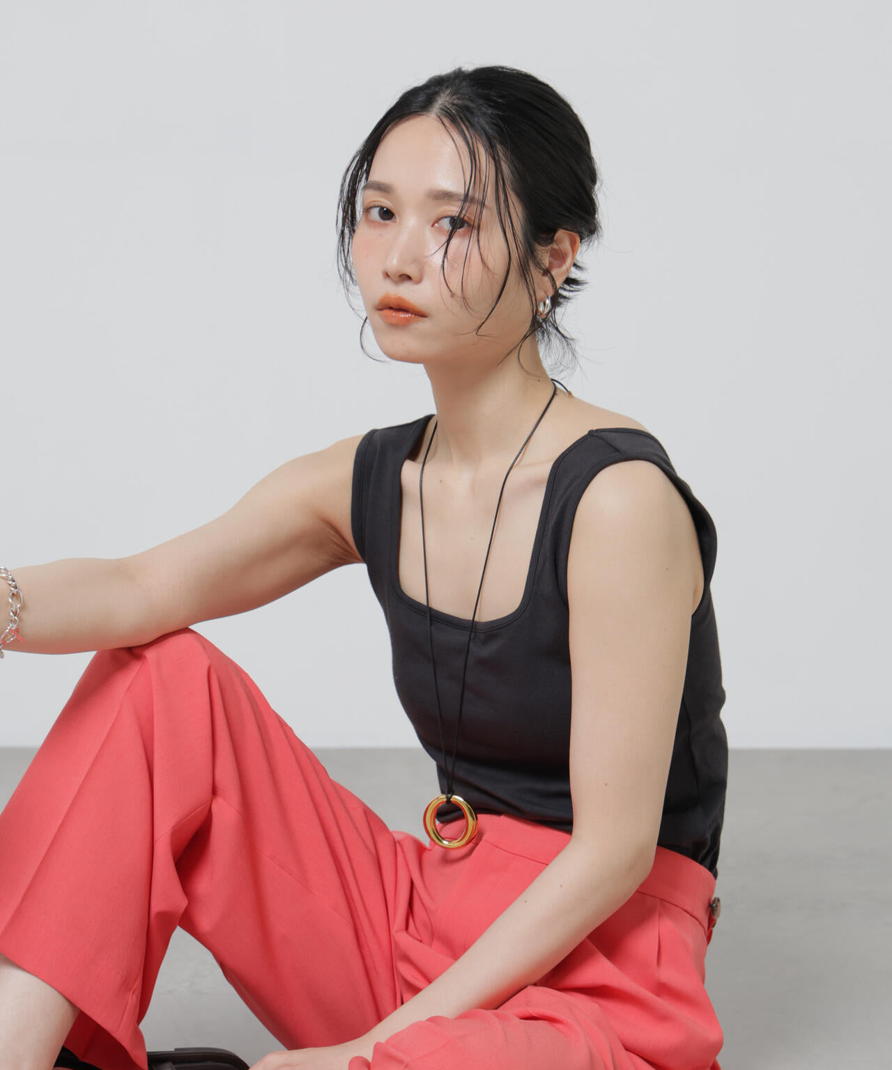 Anti Soaked(R) 汗染み防止カップ付きタンクトップ