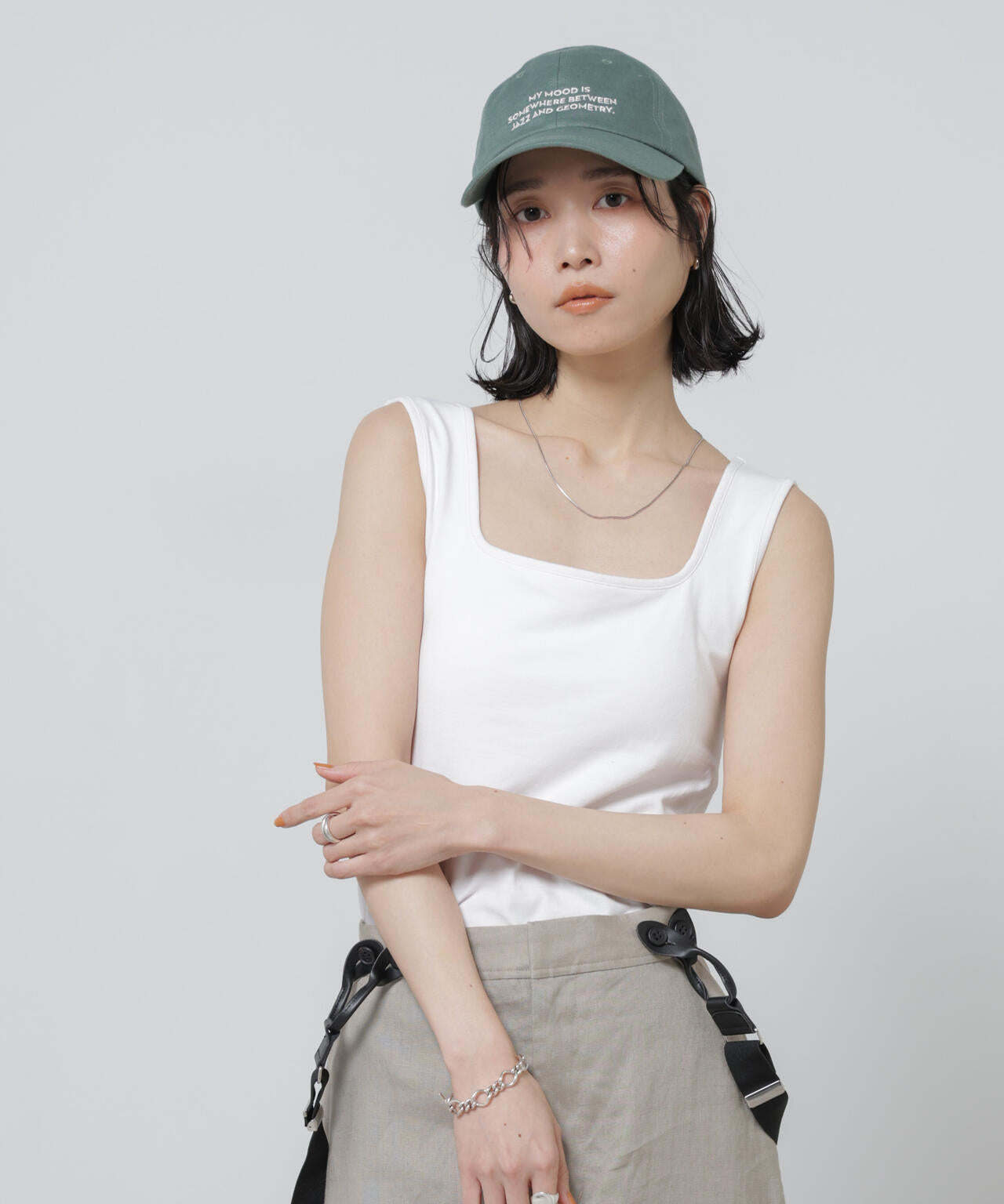 Anti Soaked (R) 汗染み防止 カップ付き タンクトップ