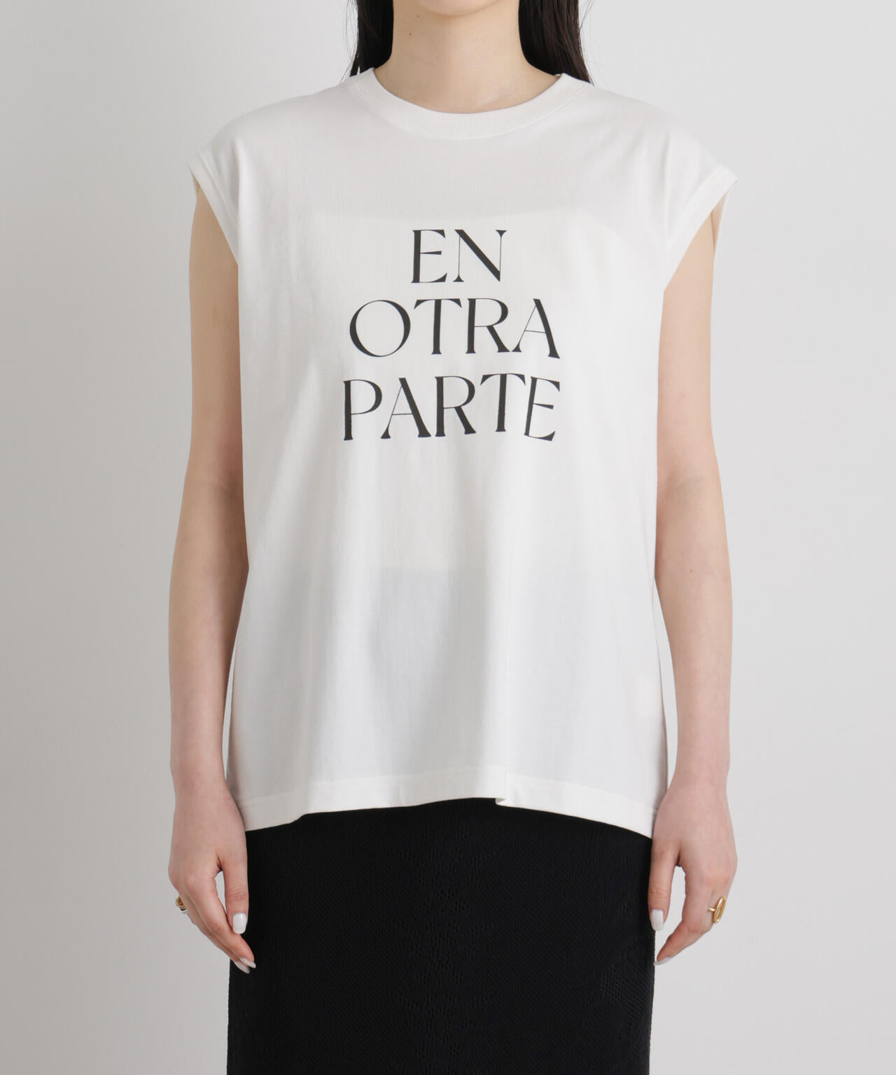 MINERALTEX(TM) ロゴプリント ノースリーブ Tシャツ