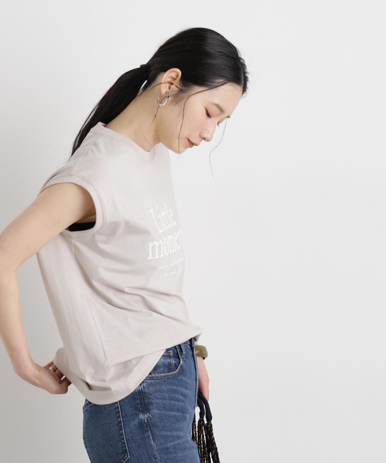 MINERALTEX(TM) ロゴプリント ノースリーブ Tシャツ