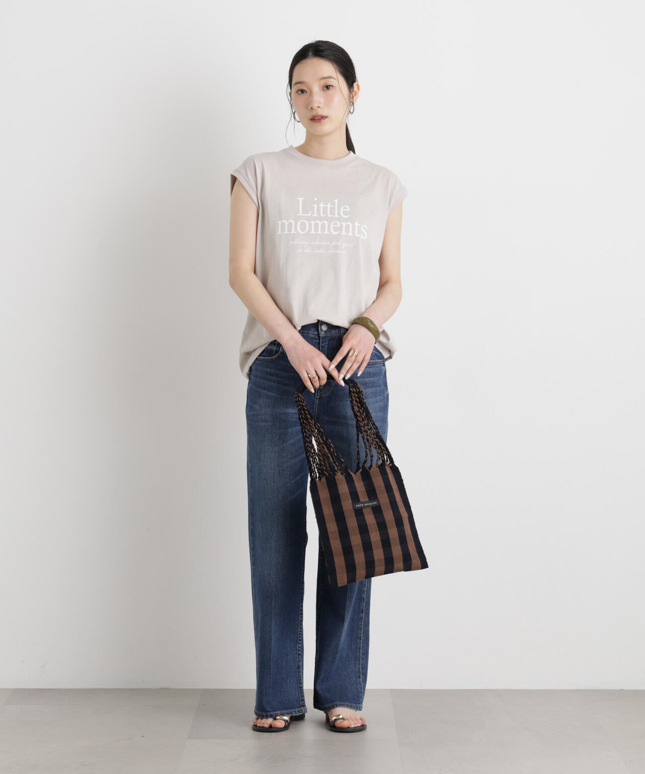 MINERALTEX(TM) ロゴプリント ノースリーブ Tシャツ